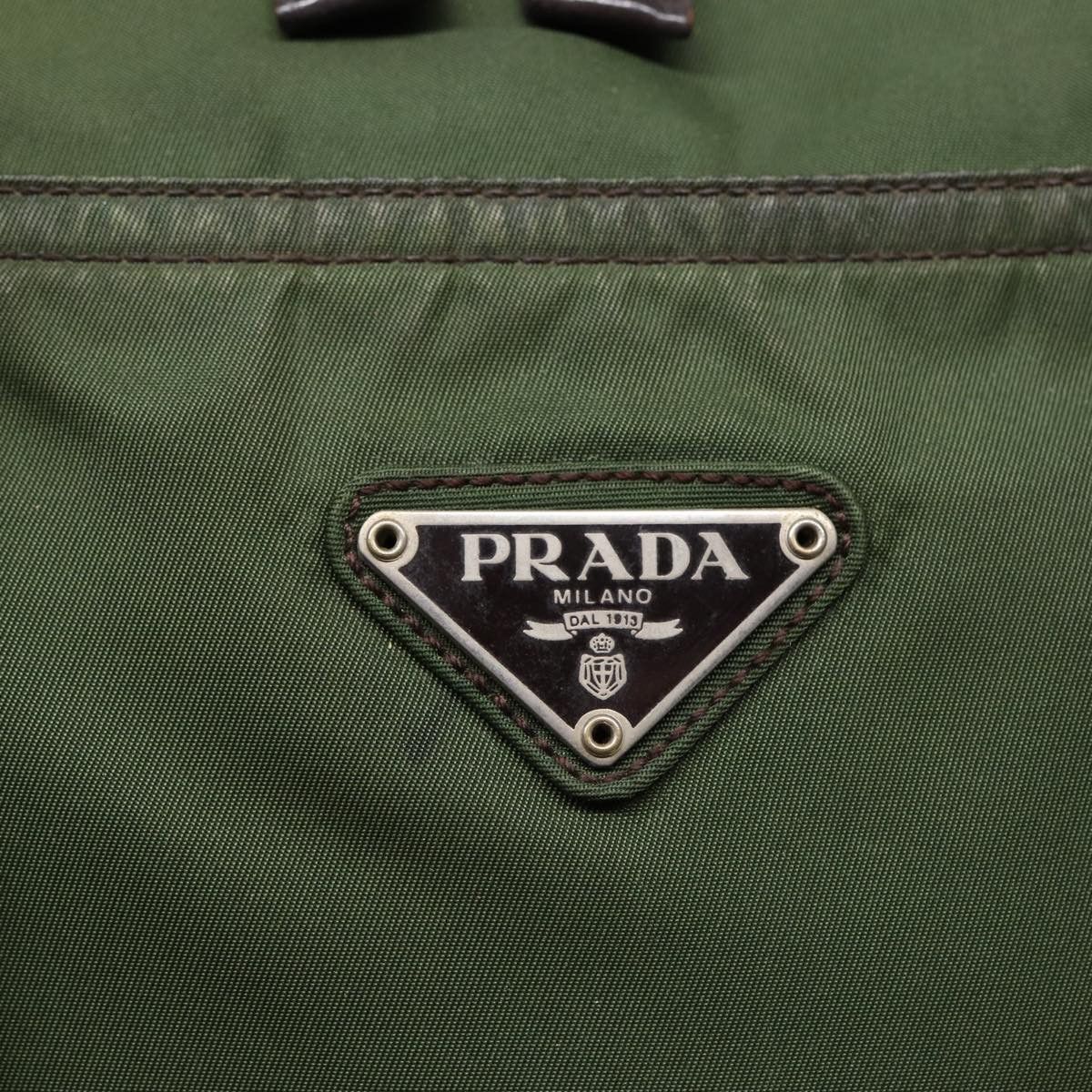 Prada Tessuto Green Synthetic Tote Bag (Pre-Owned) Size ONE SIZE - 8 Thumbnail