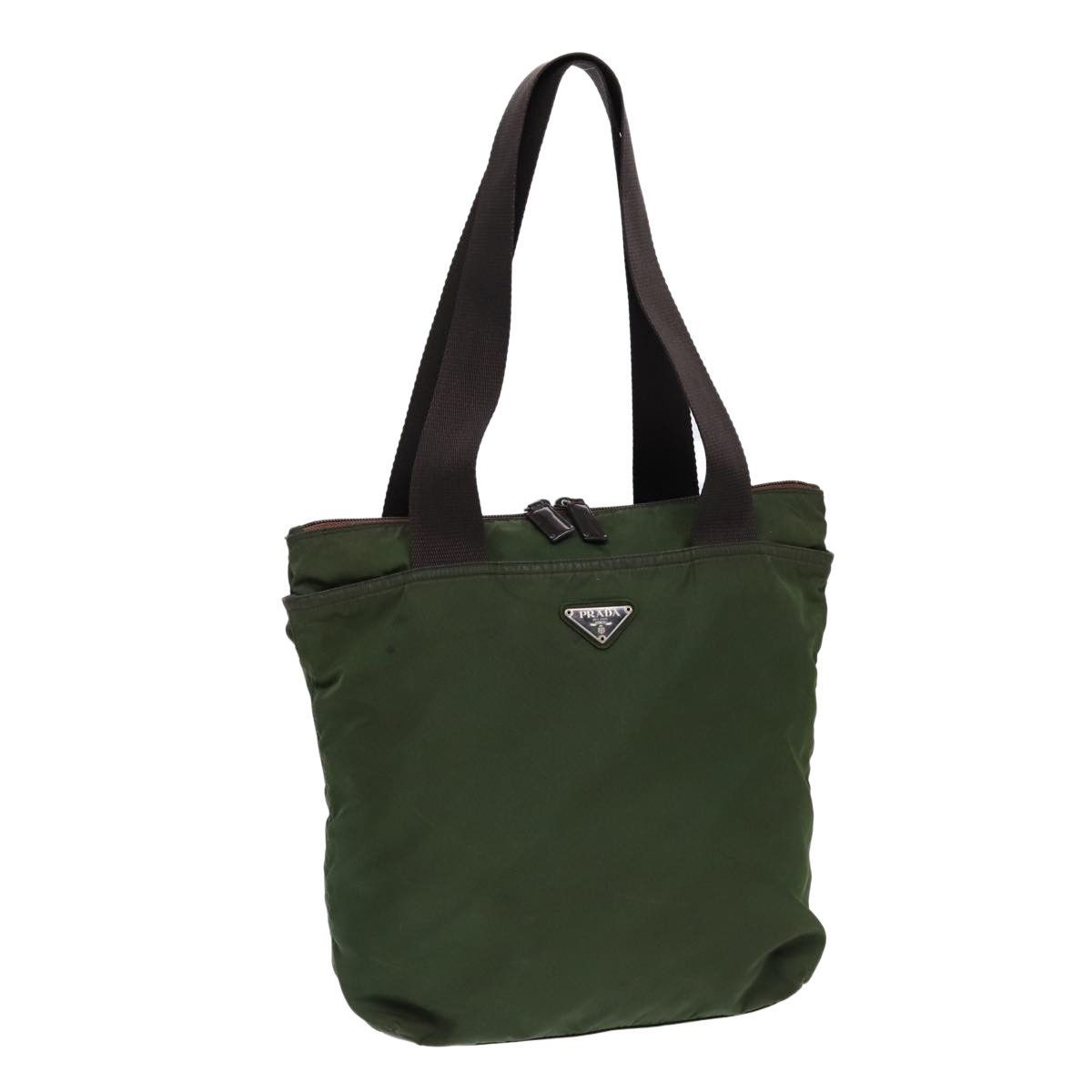 Prada Tessuto Green Synthetic Tote Bag (Pre-Owned) Size ONE SIZE - 18 Thumbnail