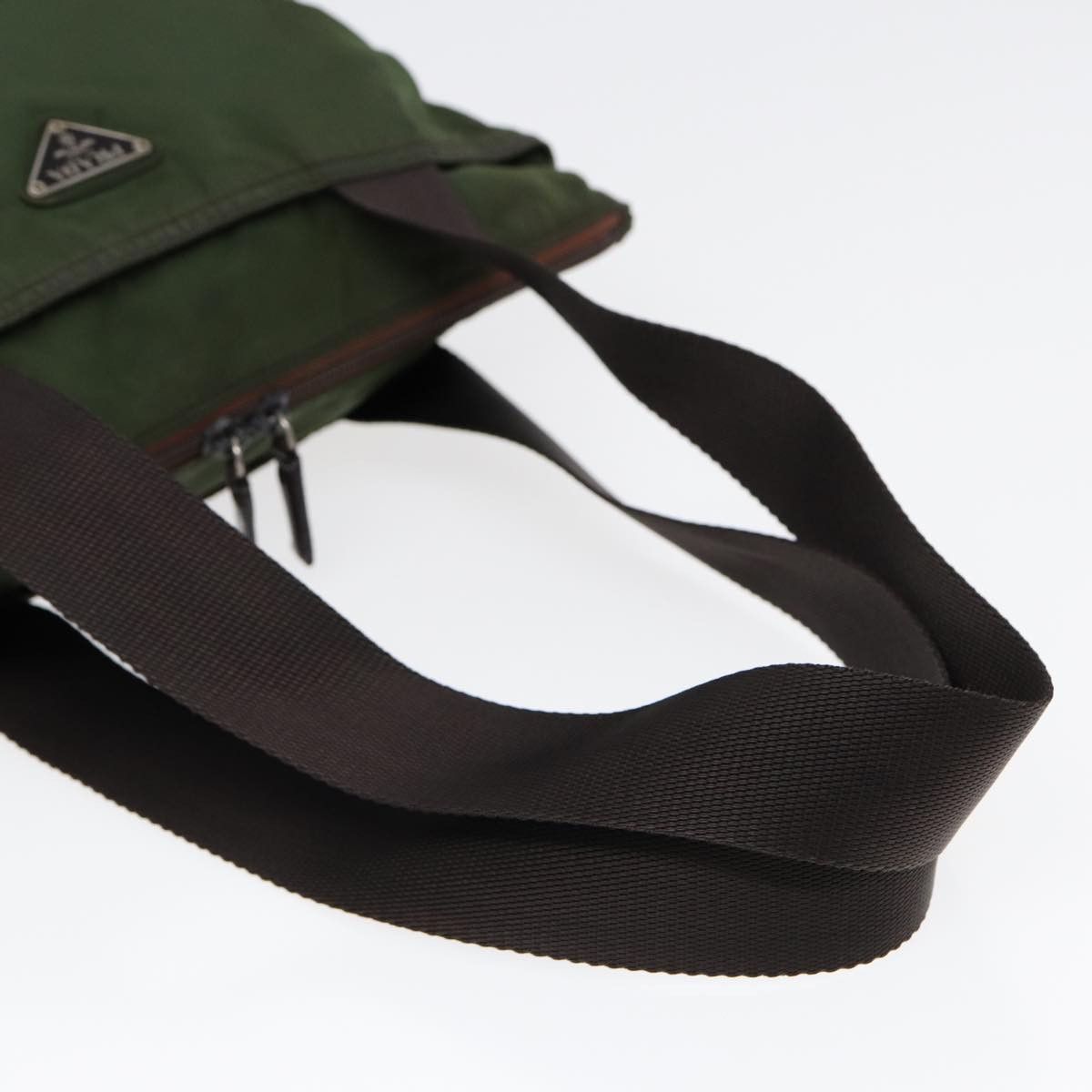 Prada Tessuto Green Synthetic Tote Bag (Pre-Owned) Size ONE SIZE - 11 Thumbnail