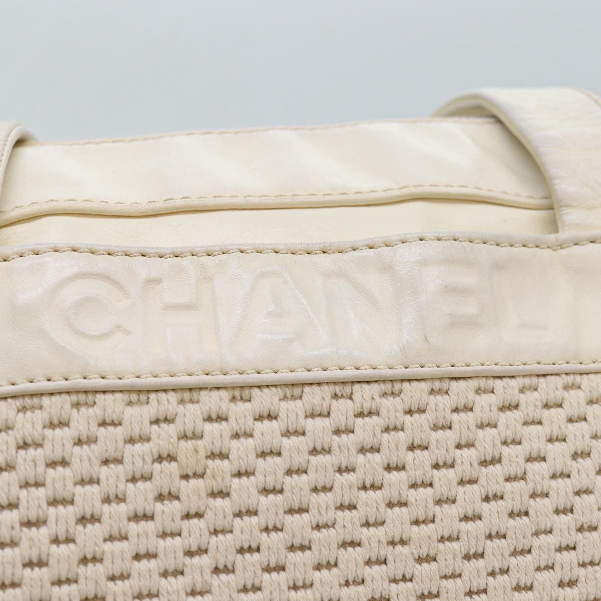 Chanel Beige Canvas Handbag (Pre-Owned) Size ONE SIZE - 19 Thumbnail