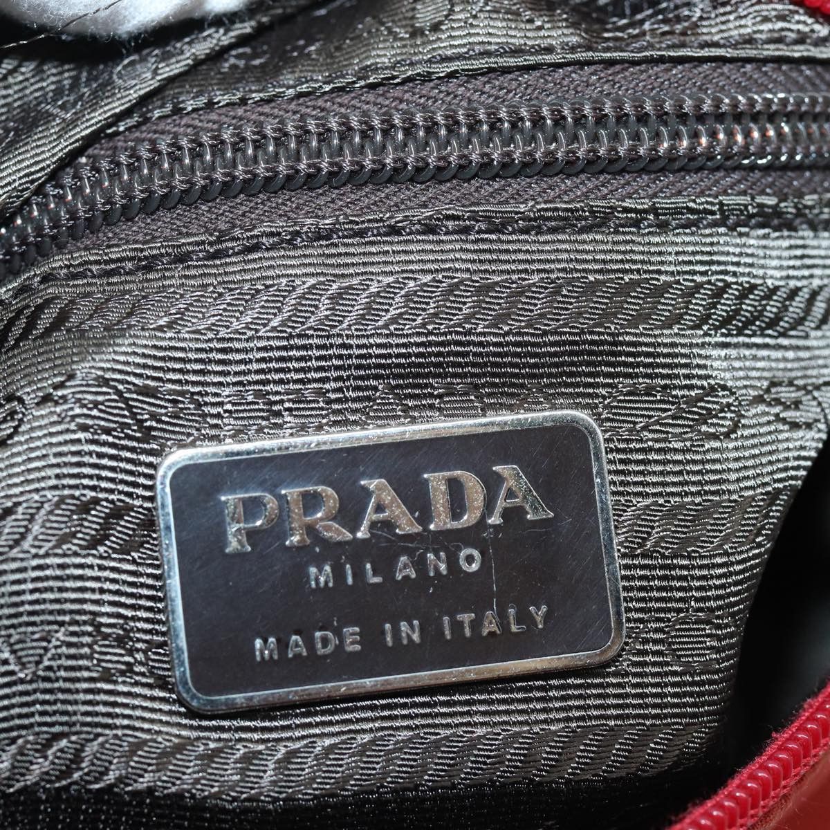 Prada Tessuto Red Canvas Shoulder Bag (Pre-Owned) Size ONE SIZE - 9 Thumbnail