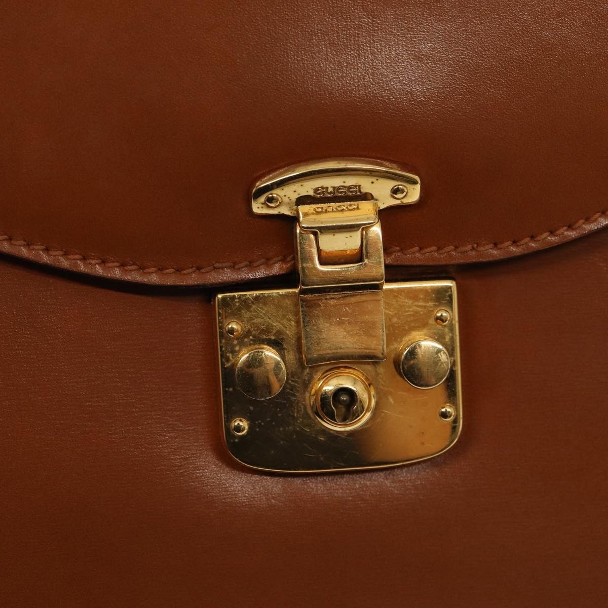 Gucci Brown Leather Briefcase Bag (Pre-Owned) Size ONE SIZE - 10 Thumbnail