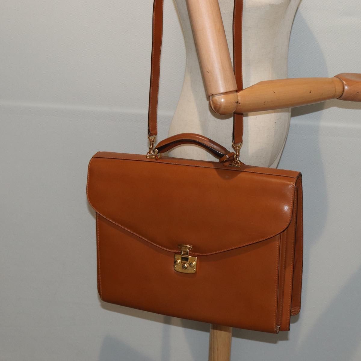 Gucci Brown Leather Briefcase Bag (Pre-Owned) Size ONE SIZE - 16 Thumbnail