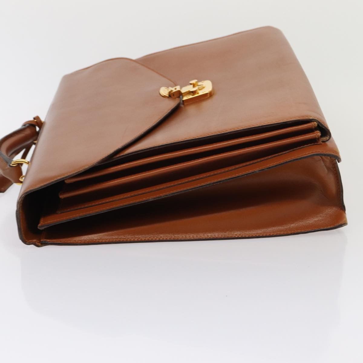 Gucci Brown Leather Briefcase Bag (Pre-Owned) Size ONE SIZE - 4 Thumbnail