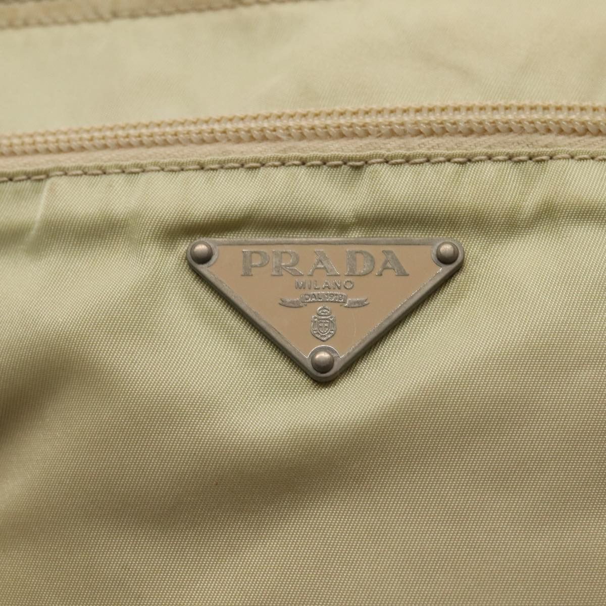 Prada Tessuto Beige Canvas Shoulder Bag (Pre-Owned) Size ONE SIZE - 16 Thumbnail