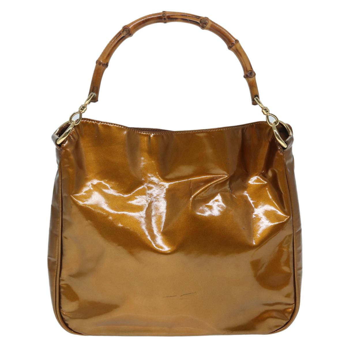 Gucci Bamboo Brown Patent Leather Handbag (Pre-Owned) Size ONE SIZE - 2 Thumbnail