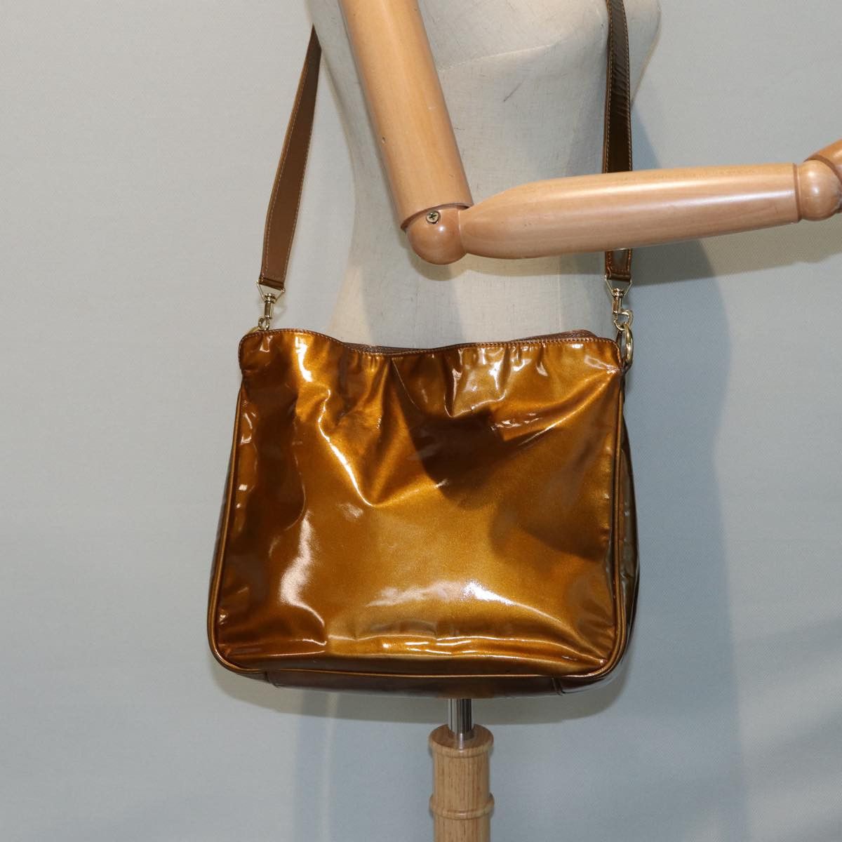 Gucci Bamboo Brown Patent Leather Handbag (Pre-Owned) Size ONE SIZE - 8 Thumbnail