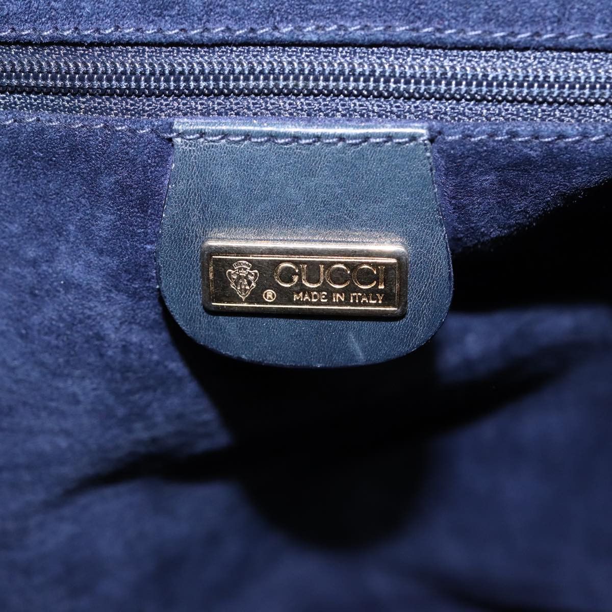 Gucci Navy Leather Shoulder Bag (Pre-Owned) Size ONE SIZE - 8 Thumbnail