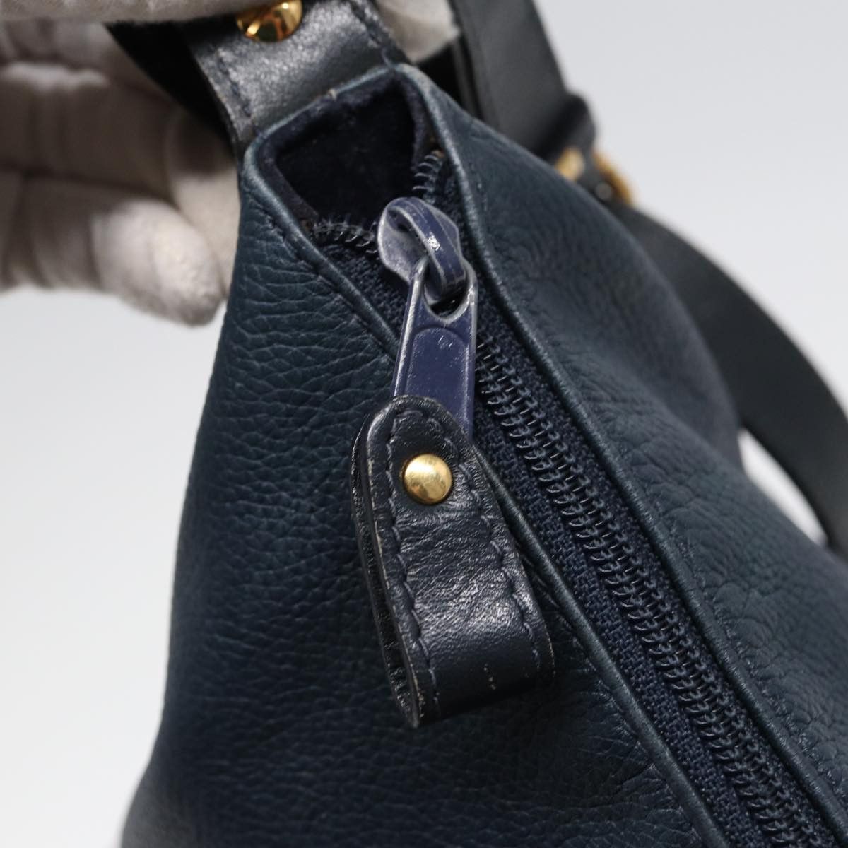Gucci Navy Leather Shoulder Bag (Pre-Owned) Size ONE SIZE - 18 Thumbnail