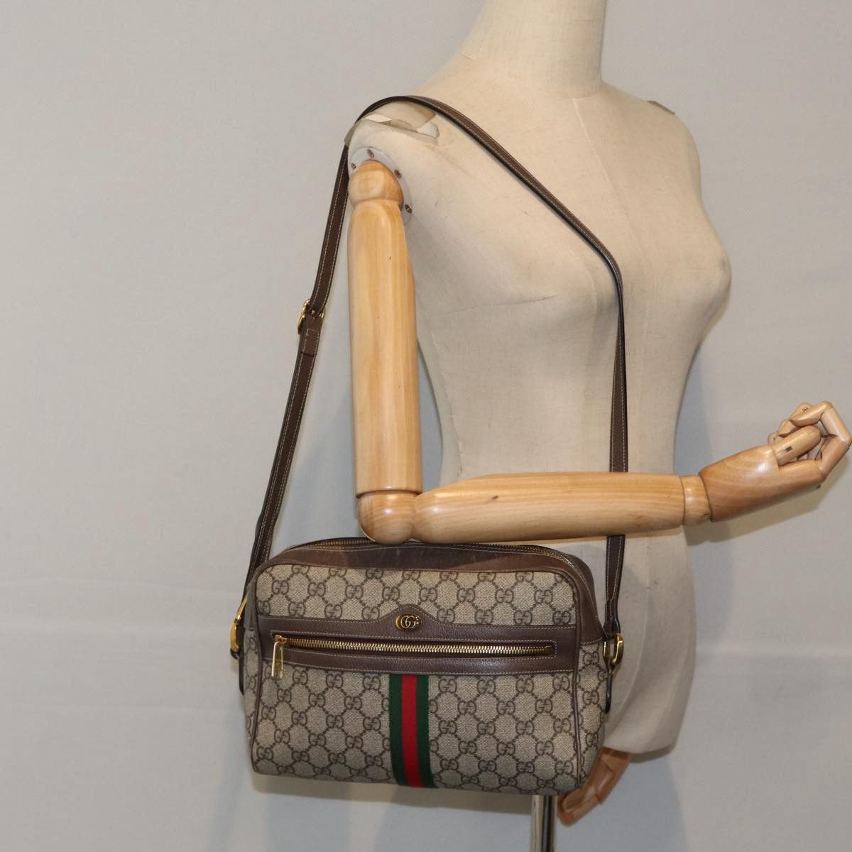 Gucci Ophidia Beige Canvas Shoulder Bag (Pre-Owned) Size ONE SIZE - 18 Thumbnail