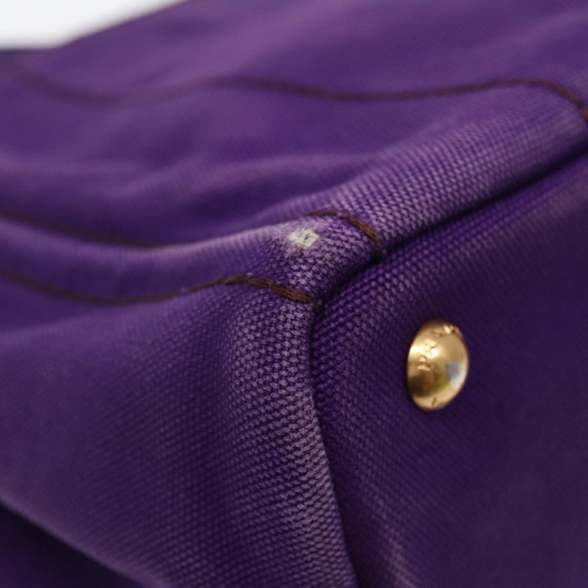 Prada Canapa Purple Canvas Handbag (Pre-Owned) Size ONE SIZE - 9 Thumbnail
