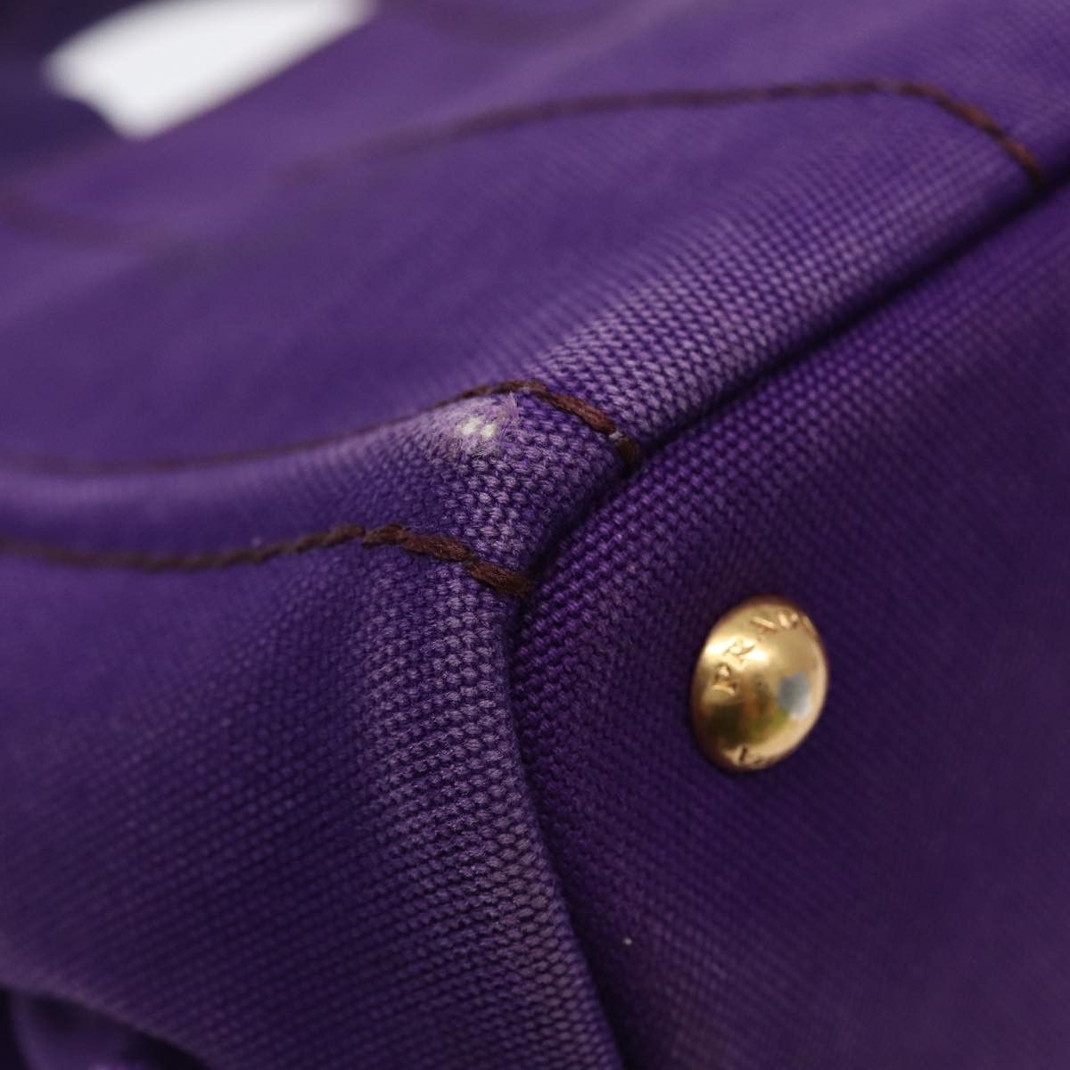 Prada Canapa Purple Canvas Handbag (Pre-Owned) Size ONE SIZE - 7 Thumbnail