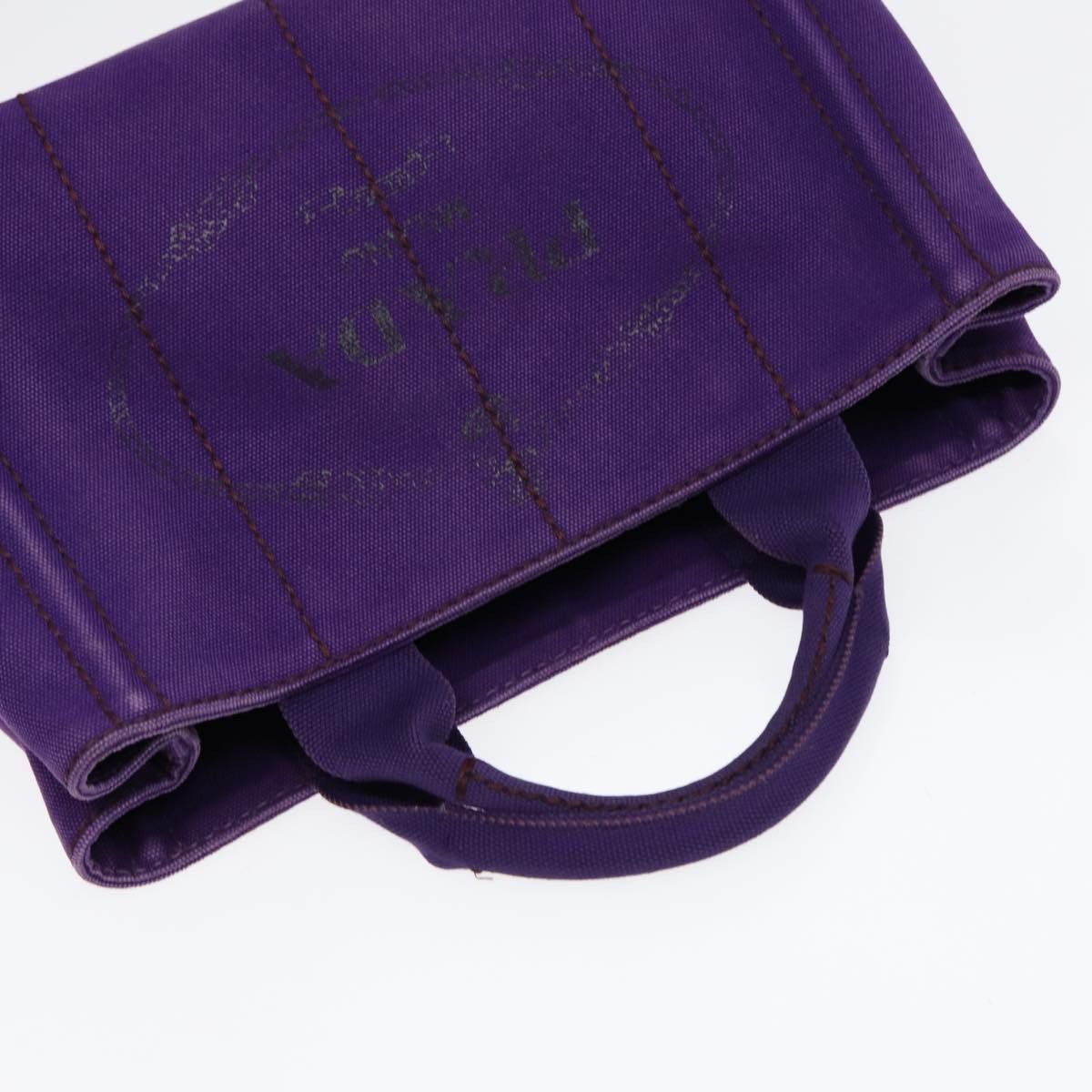 Prada Canapa Purple Canvas Handbag (Pre-Owned) Size ONE SIZE - 19 Thumbnail