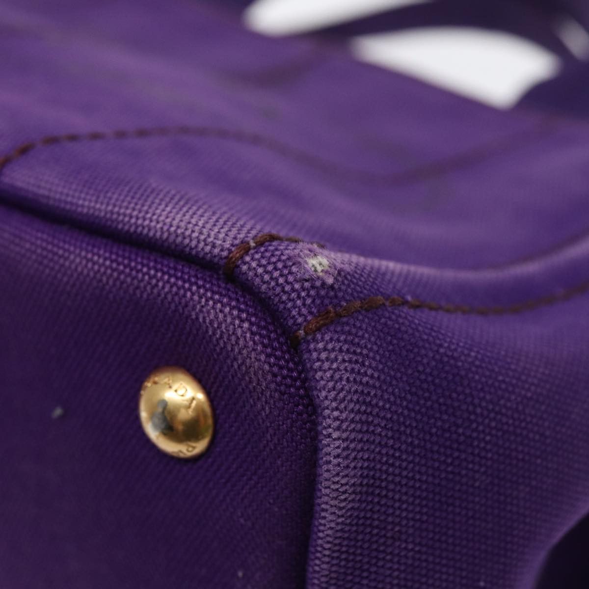 Prada Canapa Purple Canvas Handbag (Pre-Owned) Size ONE SIZE - 8 Thumbnail