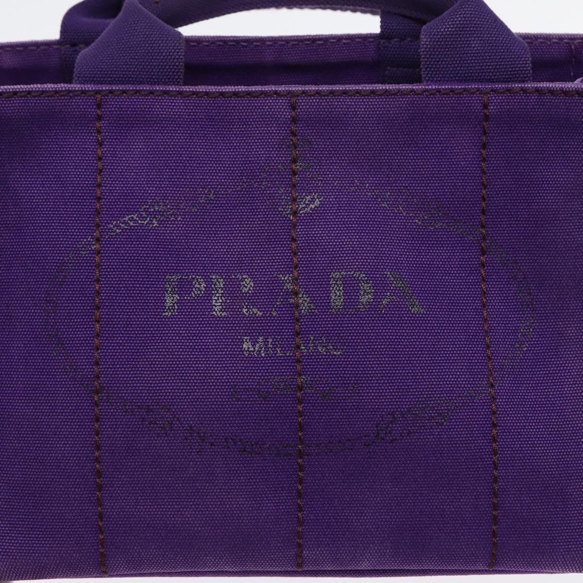 Prada Canapa Purple Canvas Handbag (Pre-Owned) Size ONE SIZE - 17 Thumbnail