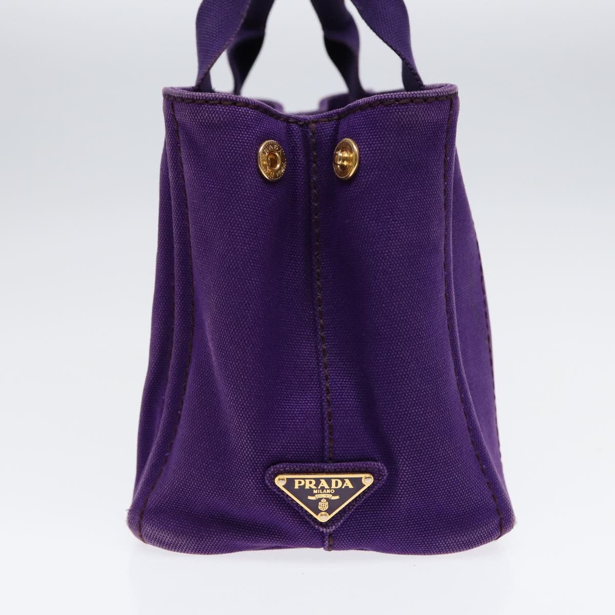 Prada Canapa Purple Canvas Handbag (Pre-Owned) Size ONE SIZE - 4 Thumbnail