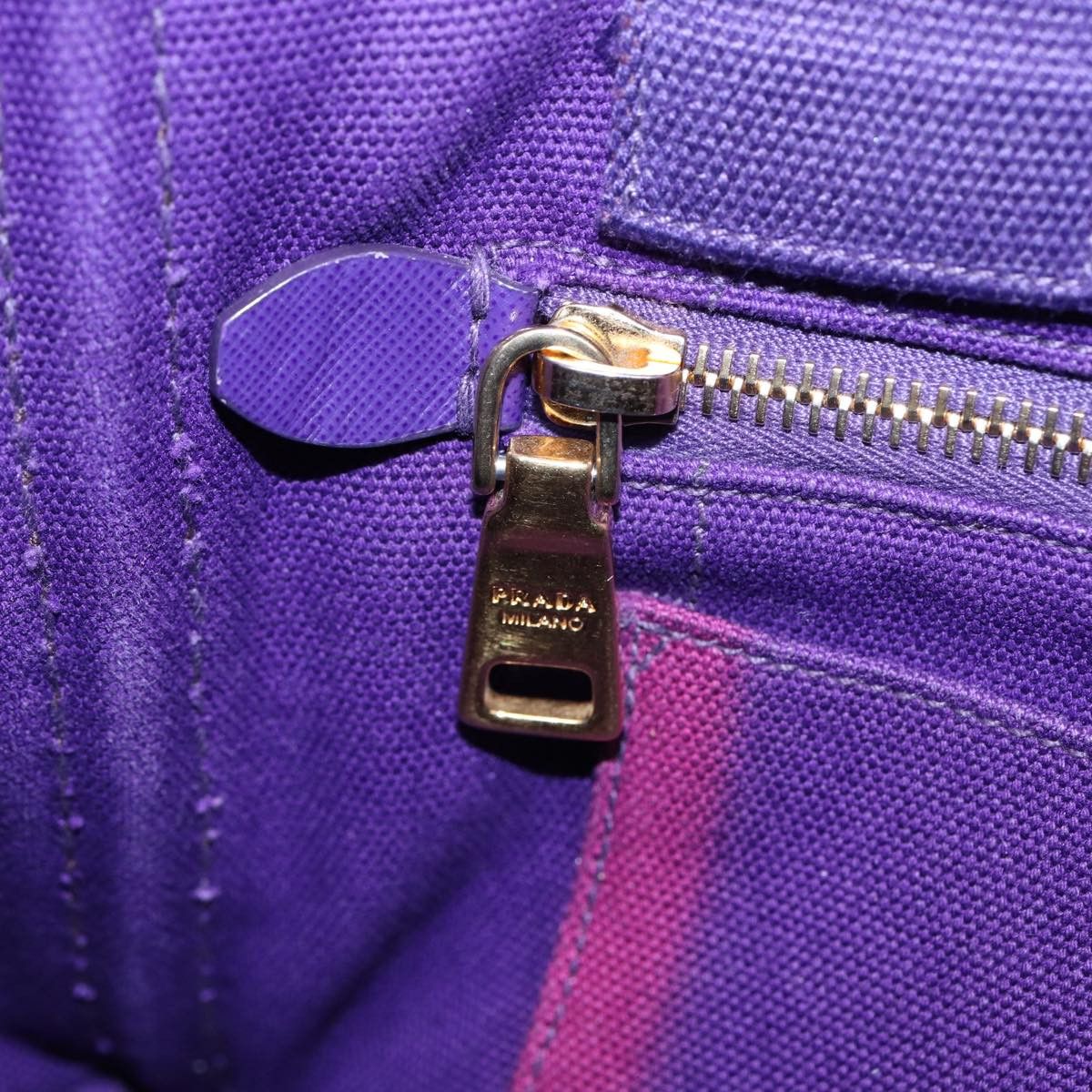 Prada Canapa Purple Canvas Handbag (Pre-Owned) Size ONE SIZE - 10 Thumbnail