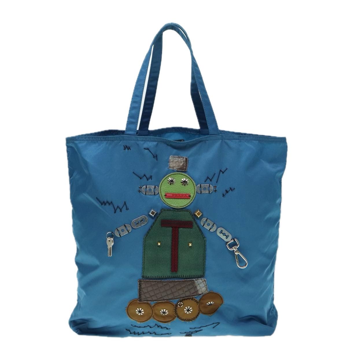 Prada Robot Blue Synthetic Tote Bag (Pre-Owned) Size ONE SIZE - 2 Thumbnail