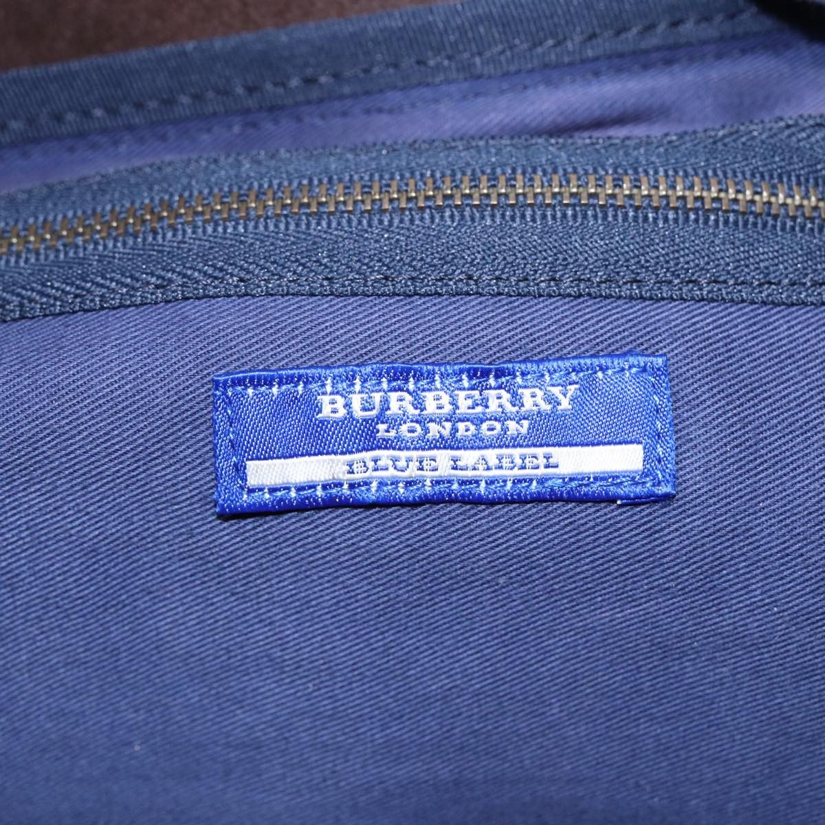 Burberry Plaid Blue Canvas Handbag (Pre-Owned) Size ONE SIZE - 11 Thumbnail