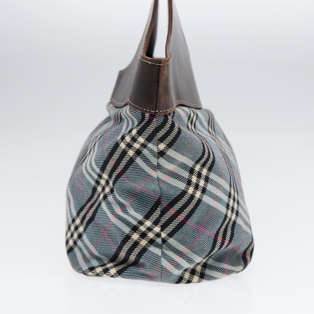 Burberry Plaid Blue Canvas Handbag (Pre-Owned) Size ONE SIZE - 3 Thumbnail