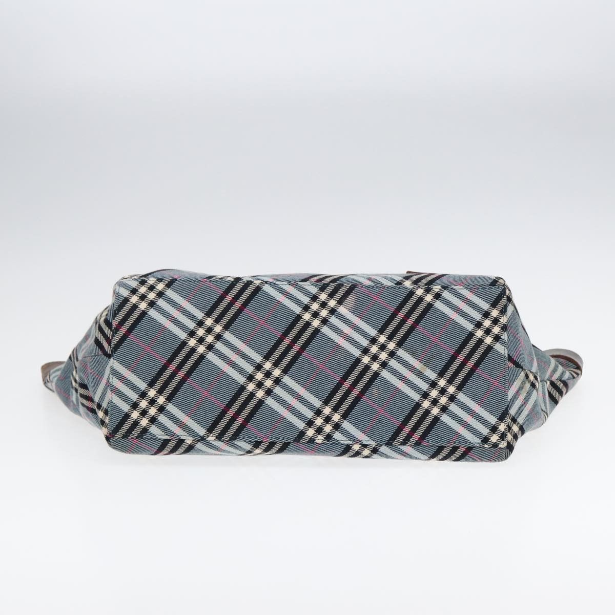 Burberry Plaid Blue Canvas Handbag (Pre-Owned) Size ONE SIZE - 18 Thumbnail