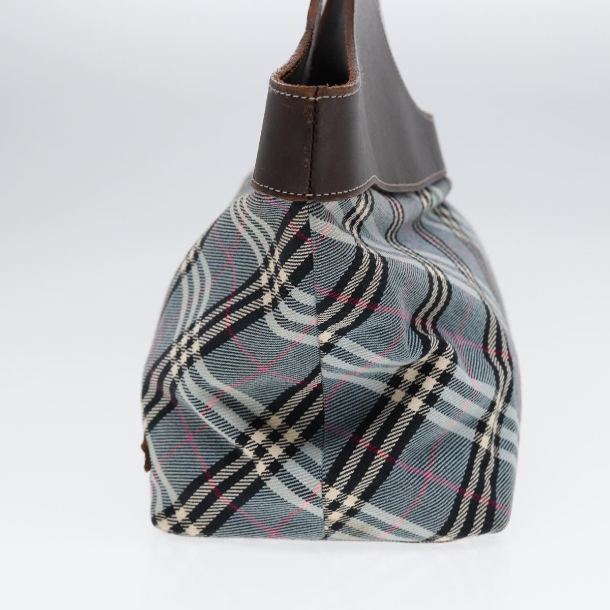 Burberry Plaid Blue Canvas Handbag (Pre-Owned) Size ONE SIZE - 4 Thumbnail