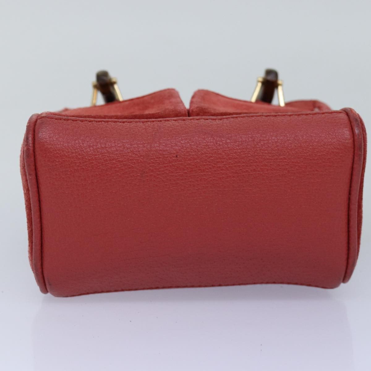Gucci Bamboo Red Suede Handbag (Pre-Owned) Size ONE SIZE - 3 Thumbnail