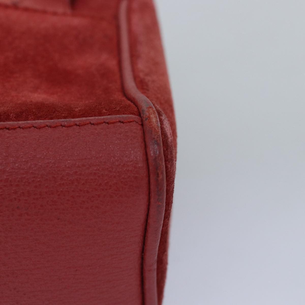 Gucci Bamboo Red Suede Handbag (Pre-Owned) Size ONE SIZE - 14 Thumbnail