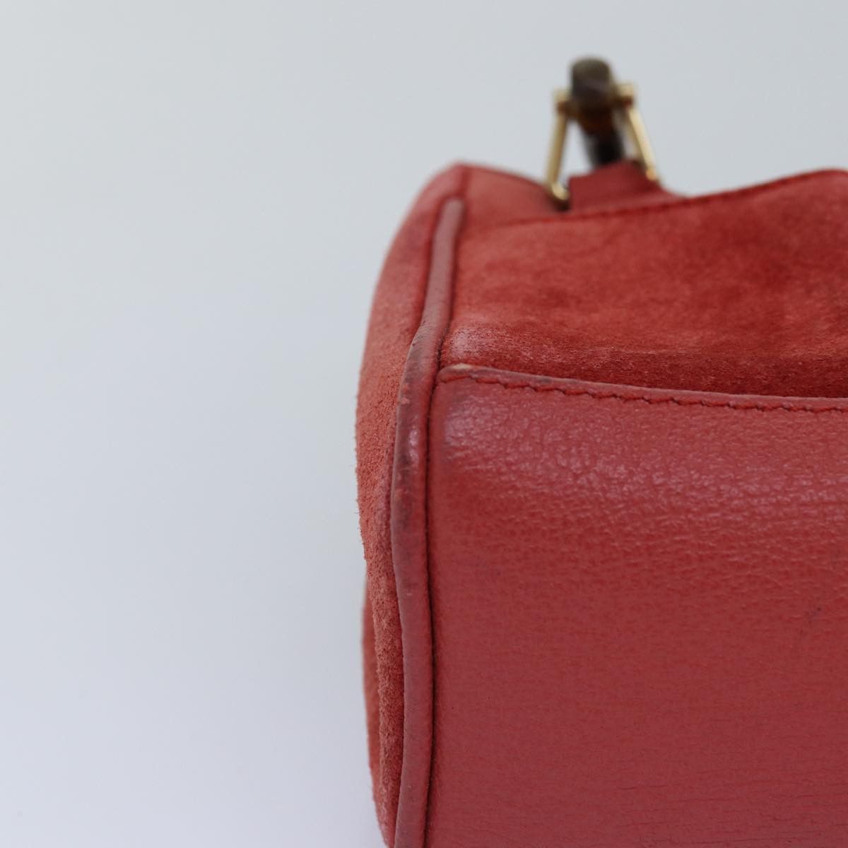 Gucci Bamboo Red Suede Handbag (Pre-Owned) Size ONE SIZE - 12 Thumbnail