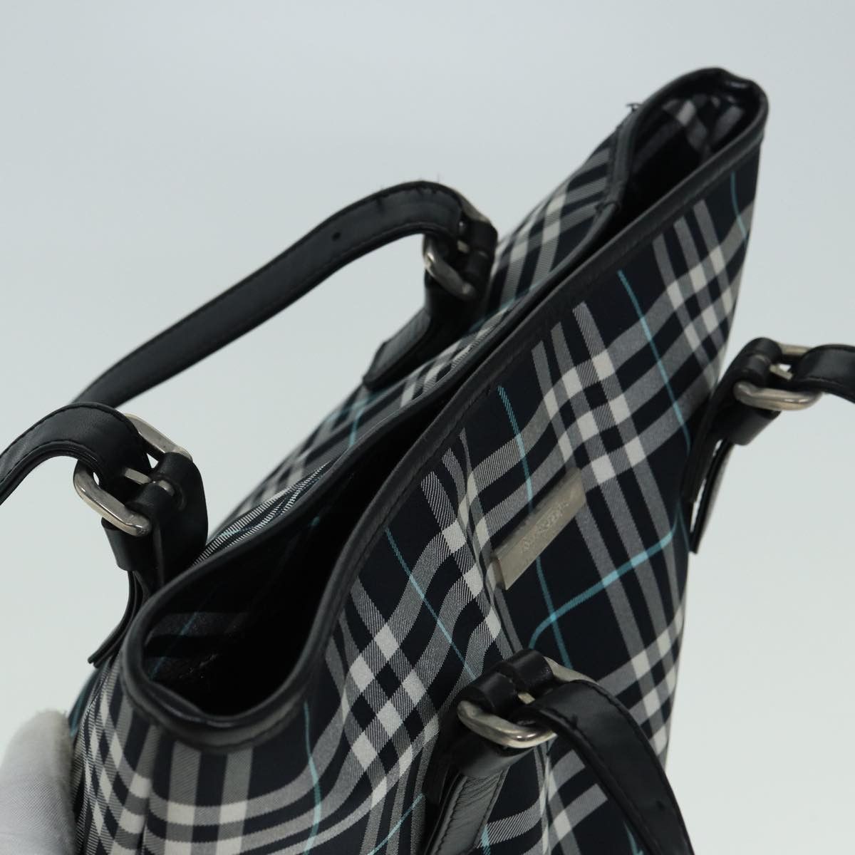 Burberry Nova Check Navy Cloth Shoulder Bag (Pre-Owned) Size ONE SIZE - 8 Thumbnail