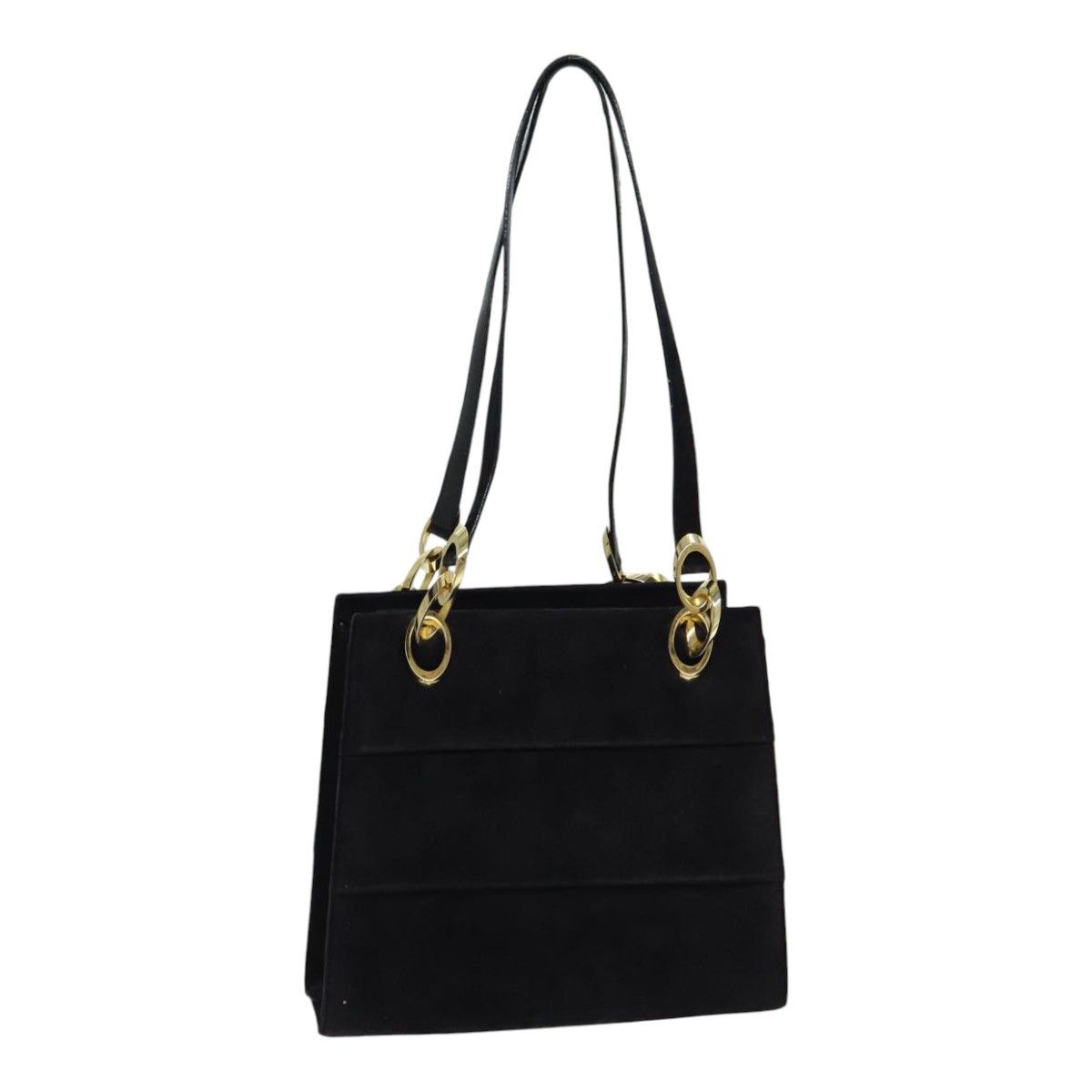 Salvatore Ferragamo Black Suede Shoulder Bag (Pre-Owned) Size ONE SIZE - 14 Thumbnail