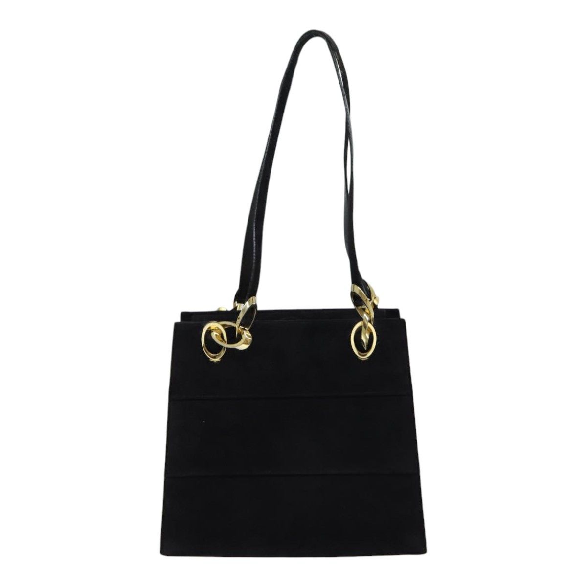 Salvatore Ferragamo Black Suede Shoulder Bag (Pre-Owned) Size ONE SIZE - 2 Thumbnail