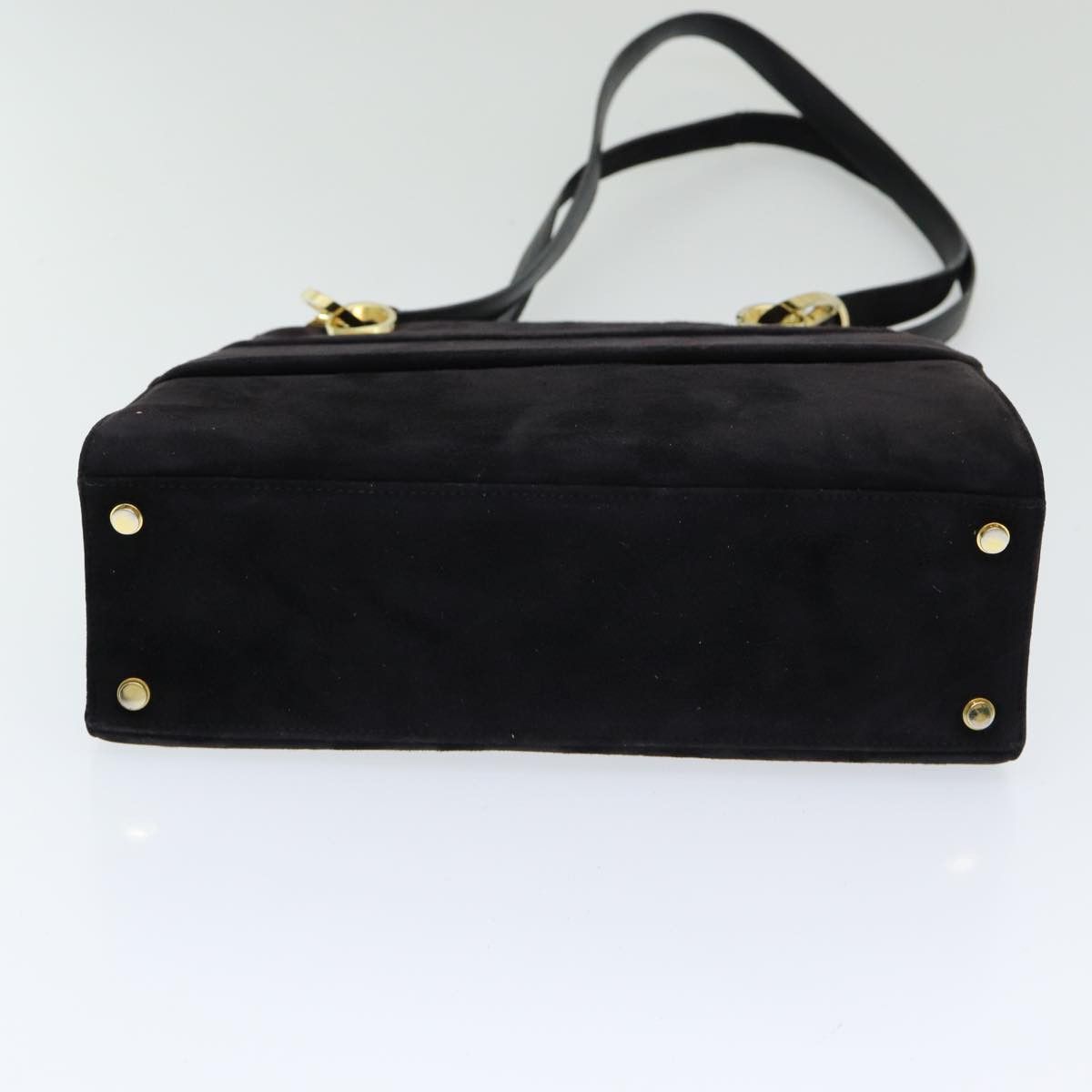 Salvatore Ferragamo Black Suede Shoulder Bag (Pre-Owned) Size ONE SIZE - 3 Thumbnail