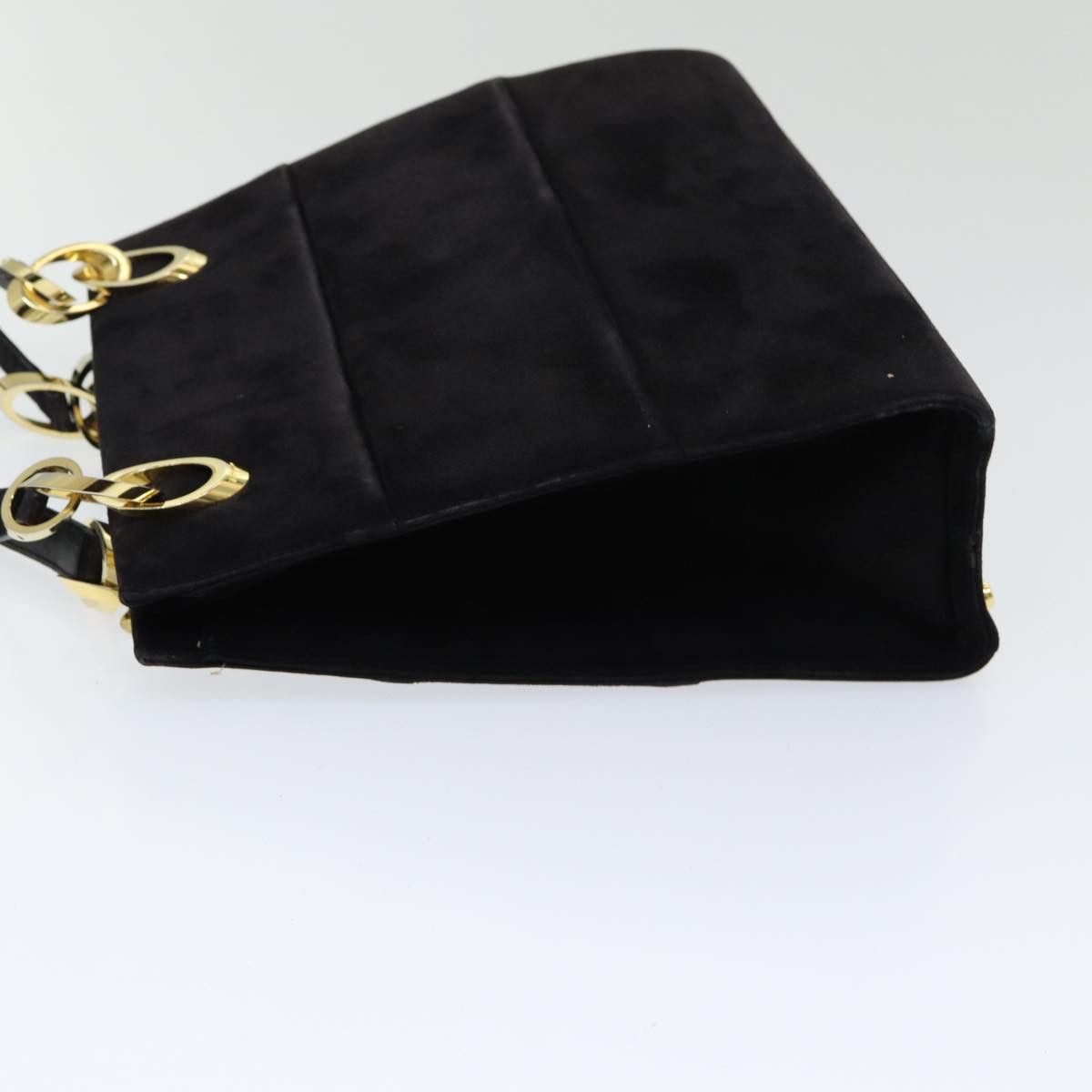 Salvatore Ferragamo Black Suede Shoulder Bag (Pre-Owned) Size ONE SIZE - 11 Thumbnail