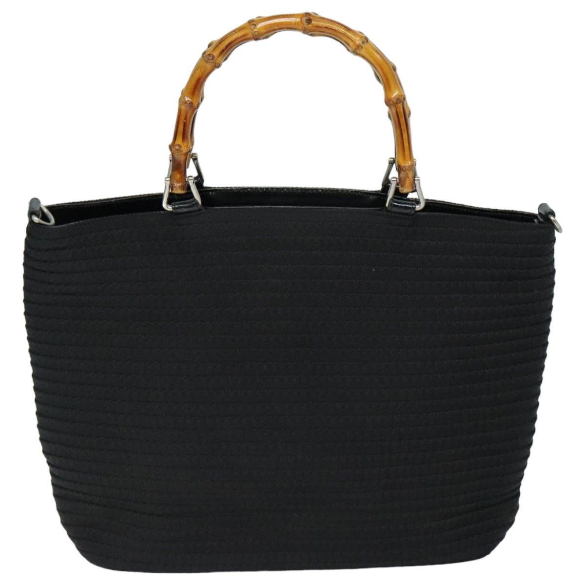 Gucci Bamboo Black Synthetic Handbag (Pre-Owned) Size ONE SIZE - 2 Thumbnail