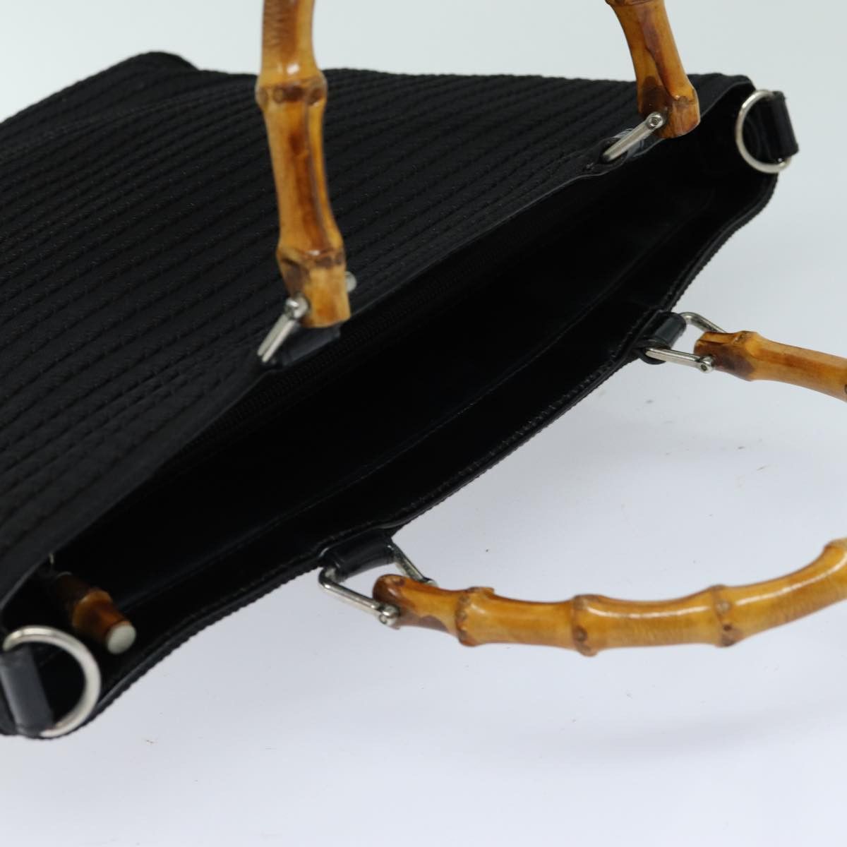Gucci Bamboo Black Synthetic Handbag (Pre-Owned) Size ONE SIZE - 4 Thumbnail