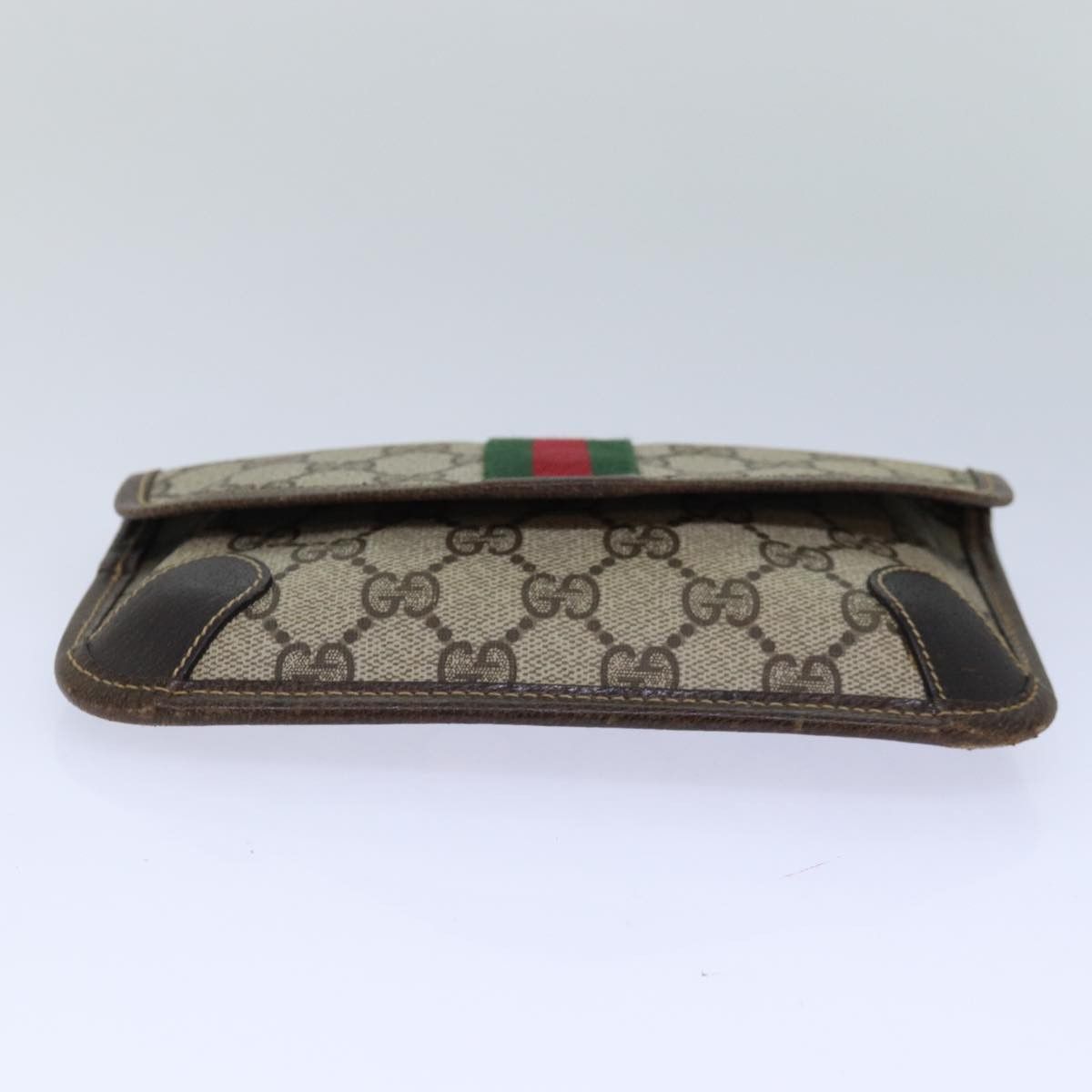 Gucci Web Beige Canvas Clutch Bag (Pre-Owned) Size ONE SIZE - 3 Thumbnail