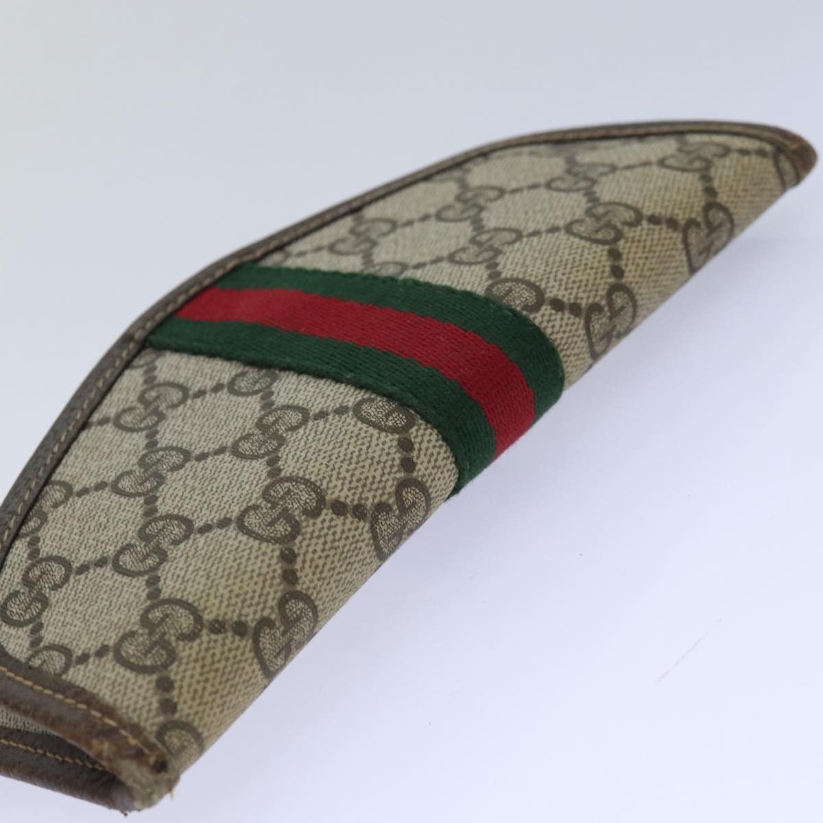 Gucci Web Beige Canvas Clutch Bag (Pre-Owned) Size ONE SIZE - 4 Thumbnail