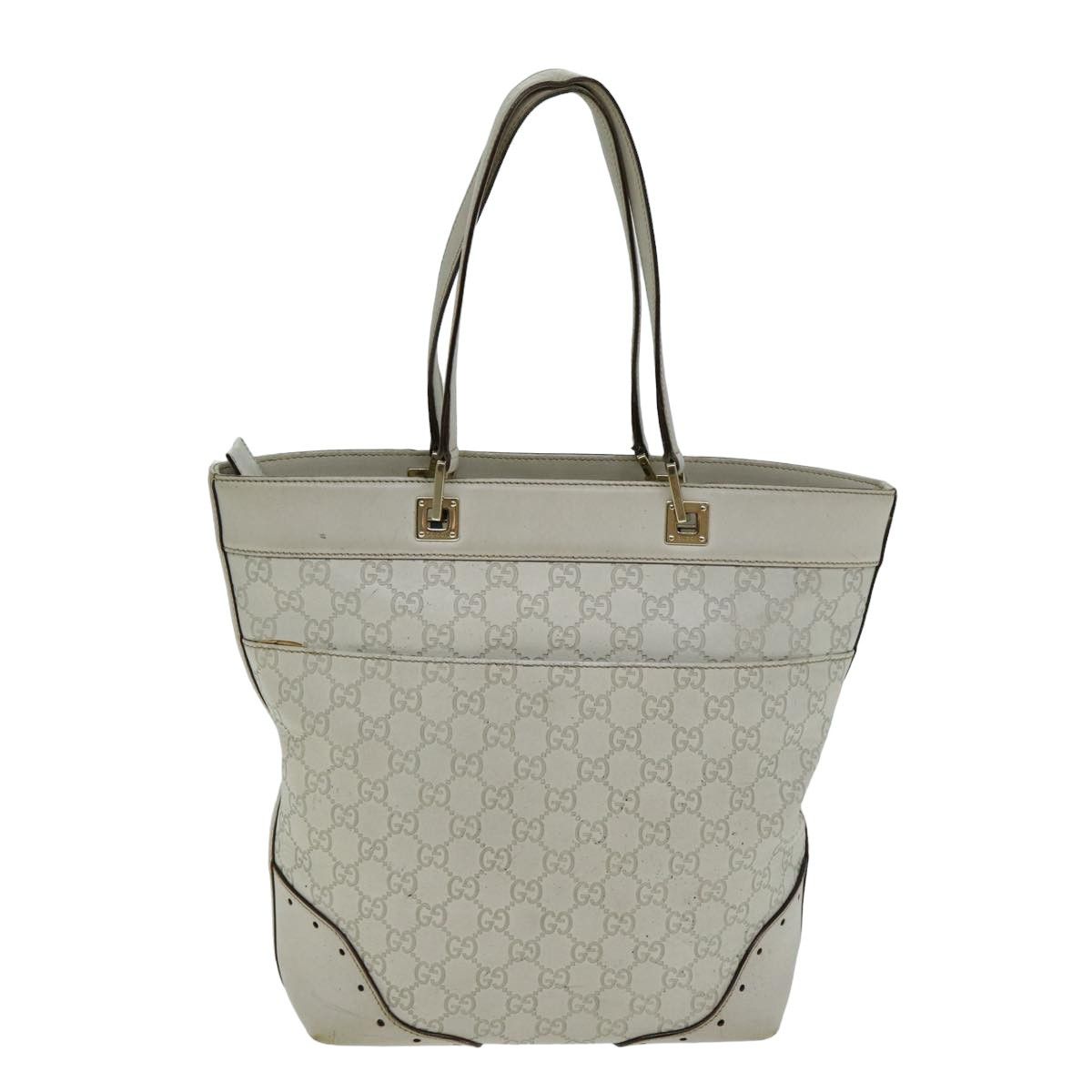 Gucci Gg Canvas White Canvas Tote Bag (Pre-Owned) Size ONE SIZE - 2 Thumbnail