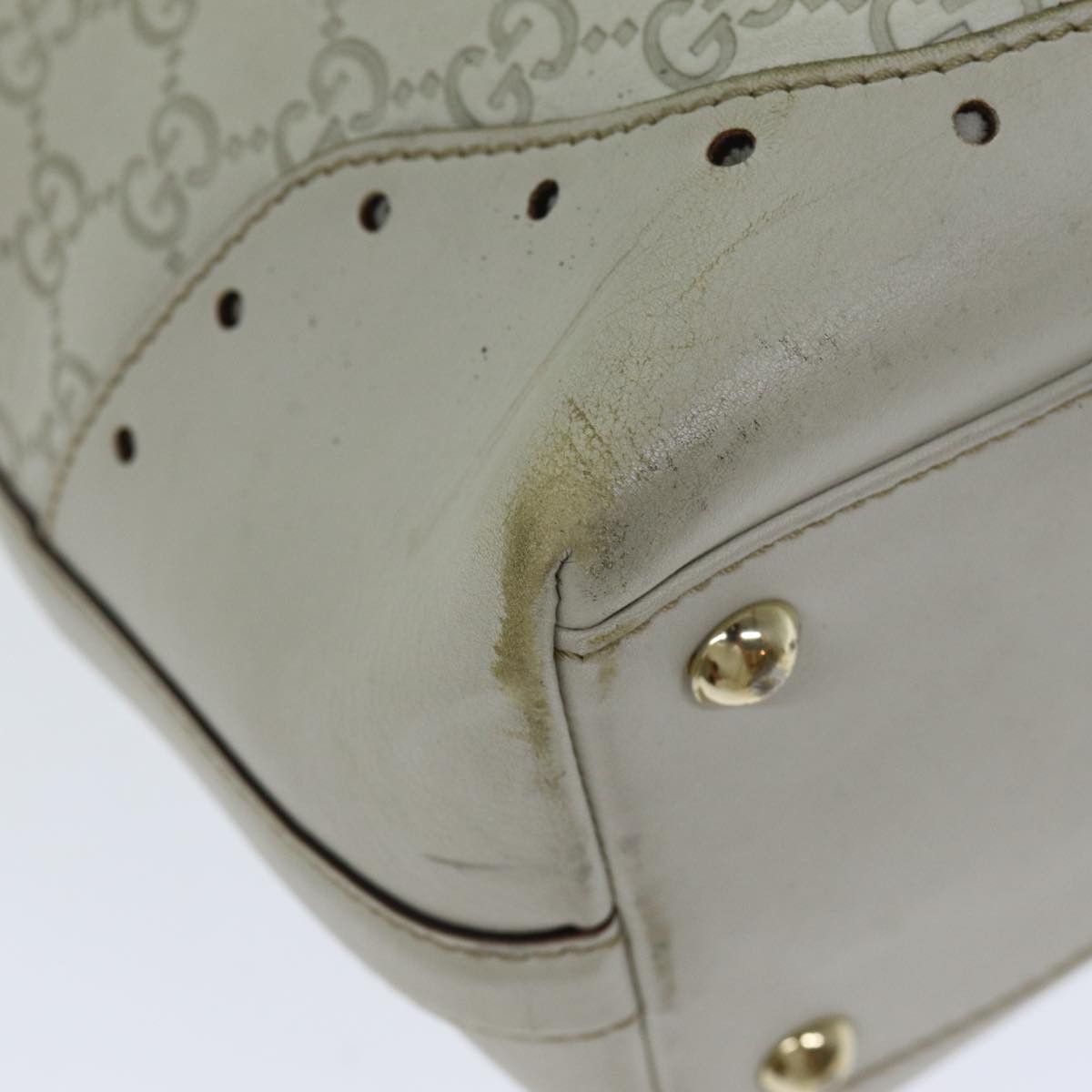Gucci Gg Canvas White Canvas Tote Bag (Pre-Owned) Size ONE SIZE - 16 Thumbnail