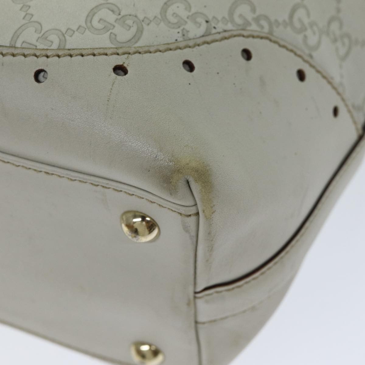 Gucci Gg Canvas White Canvas Tote Bag (Pre-Owned) Size ONE SIZE - 15 Thumbnail