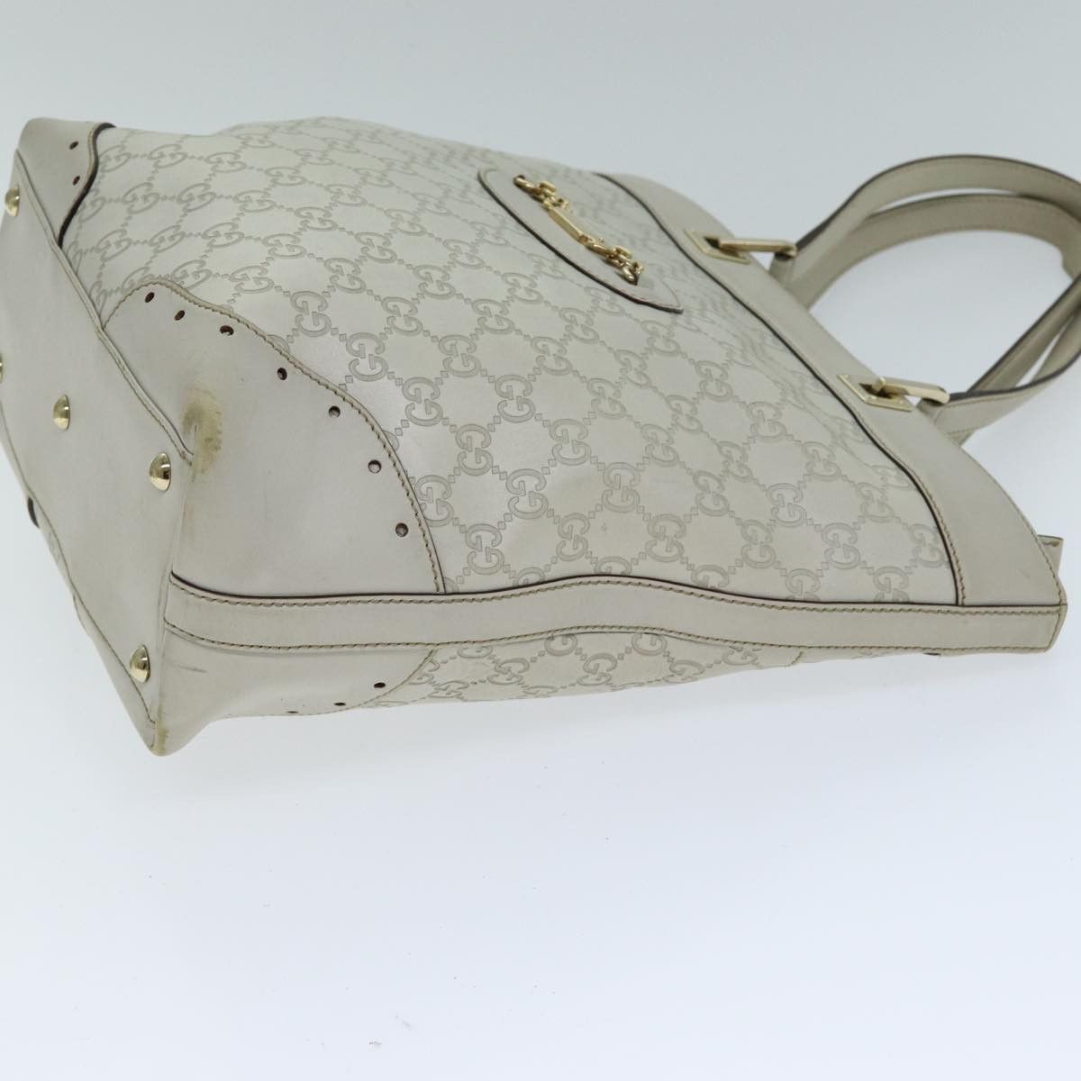 Gucci Gg Canvas White Canvas Tote Bag (Pre-Owned) Size ONE SIZE - 9 Thumbnail