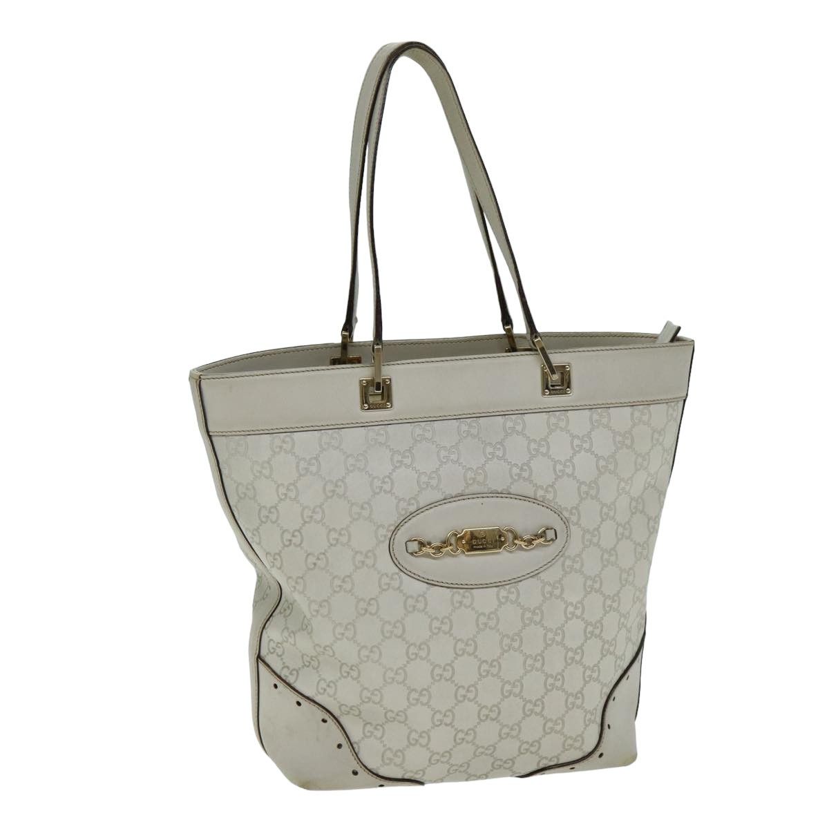 Gucci Gg Canvas White Canvas Tote Bag (Pre-Owned) Size ONE SIZE - 18 Thumbnail