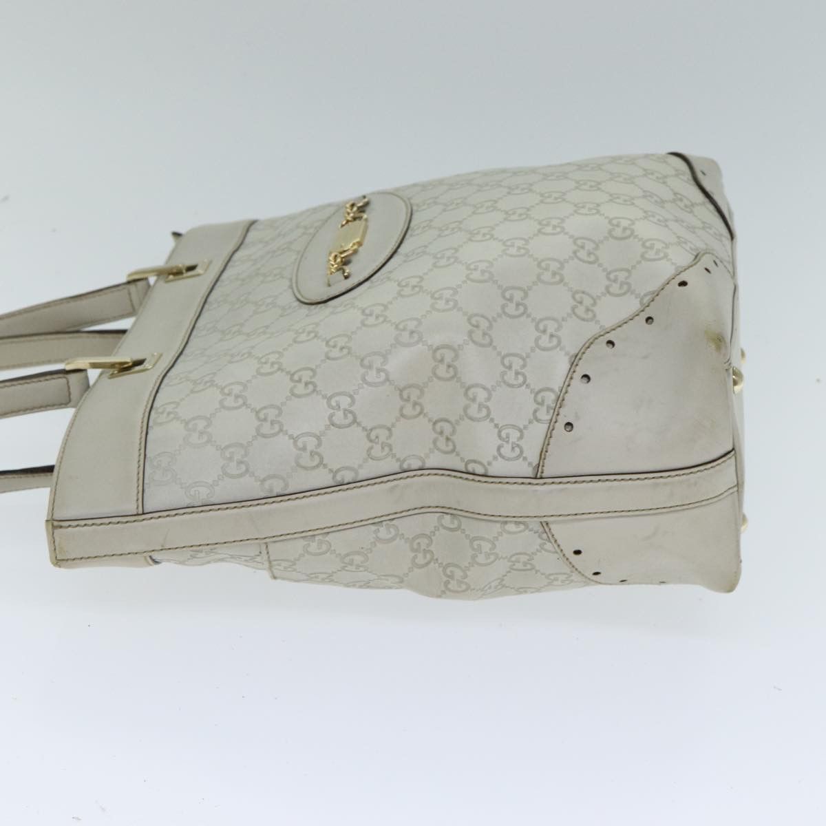 Gucci Gg Canvas White Canvas Tote Bag (Pre-Owned) Size ONE SIZE - 10 Thumbnail