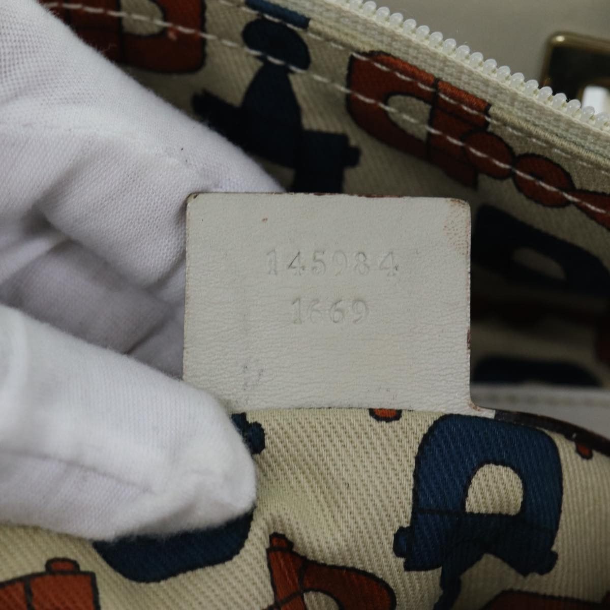 Gucci Gg Canvas White Canvas Tote Bag (Pre-Owned) Size ONE SIZE - 6 Thumbnail