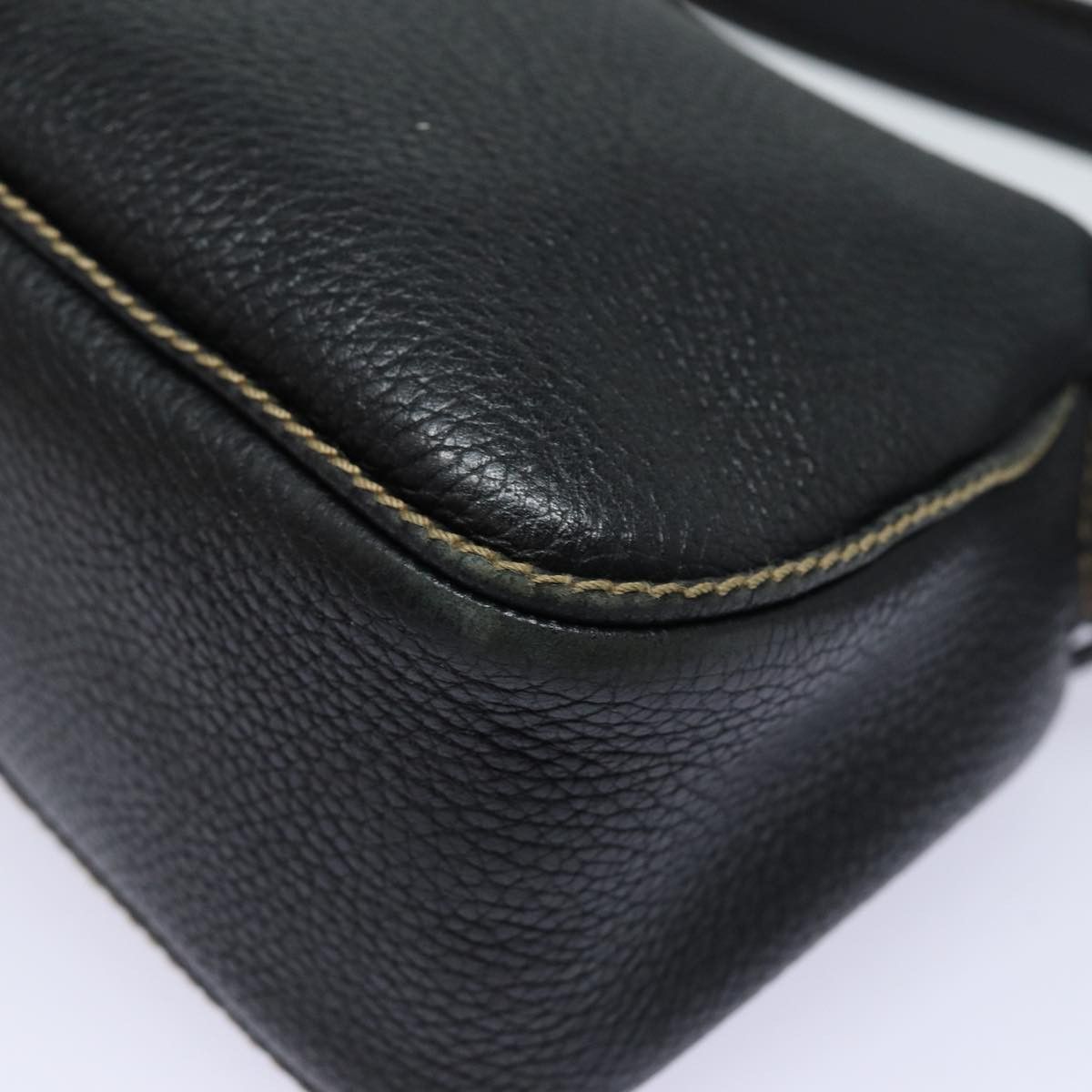Chanel - Black Leather Shoulder Bag (Pre-Owned) Size ONE SIZE - 17 Thumbnail
