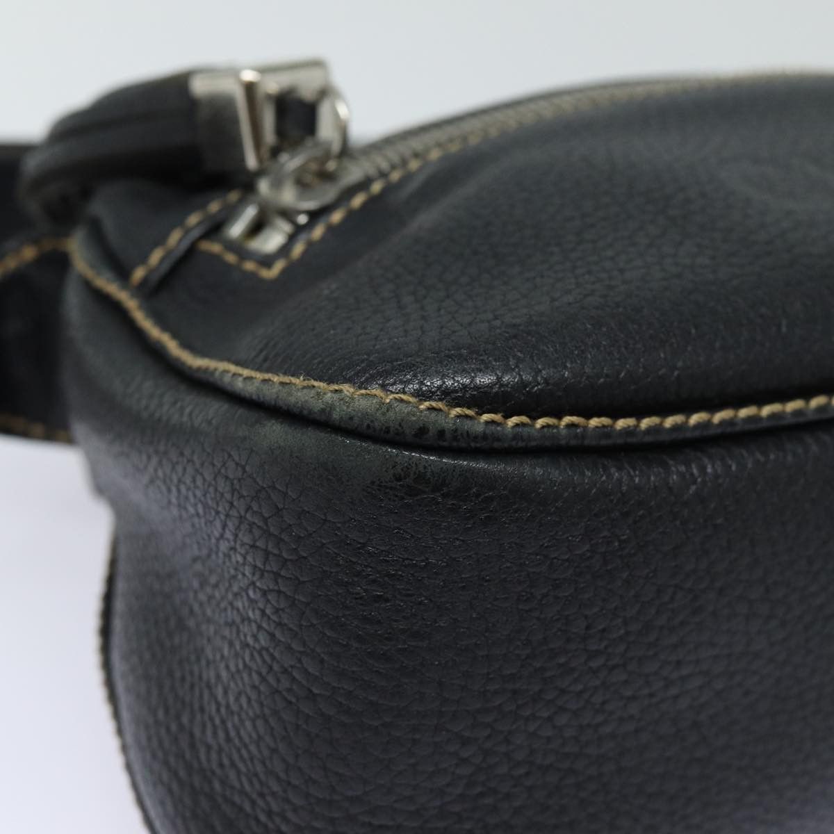 Chanel - Black Leather Shoulder Bag (Pre-Owned) Size ONE SIZE - 14 Thumbnail