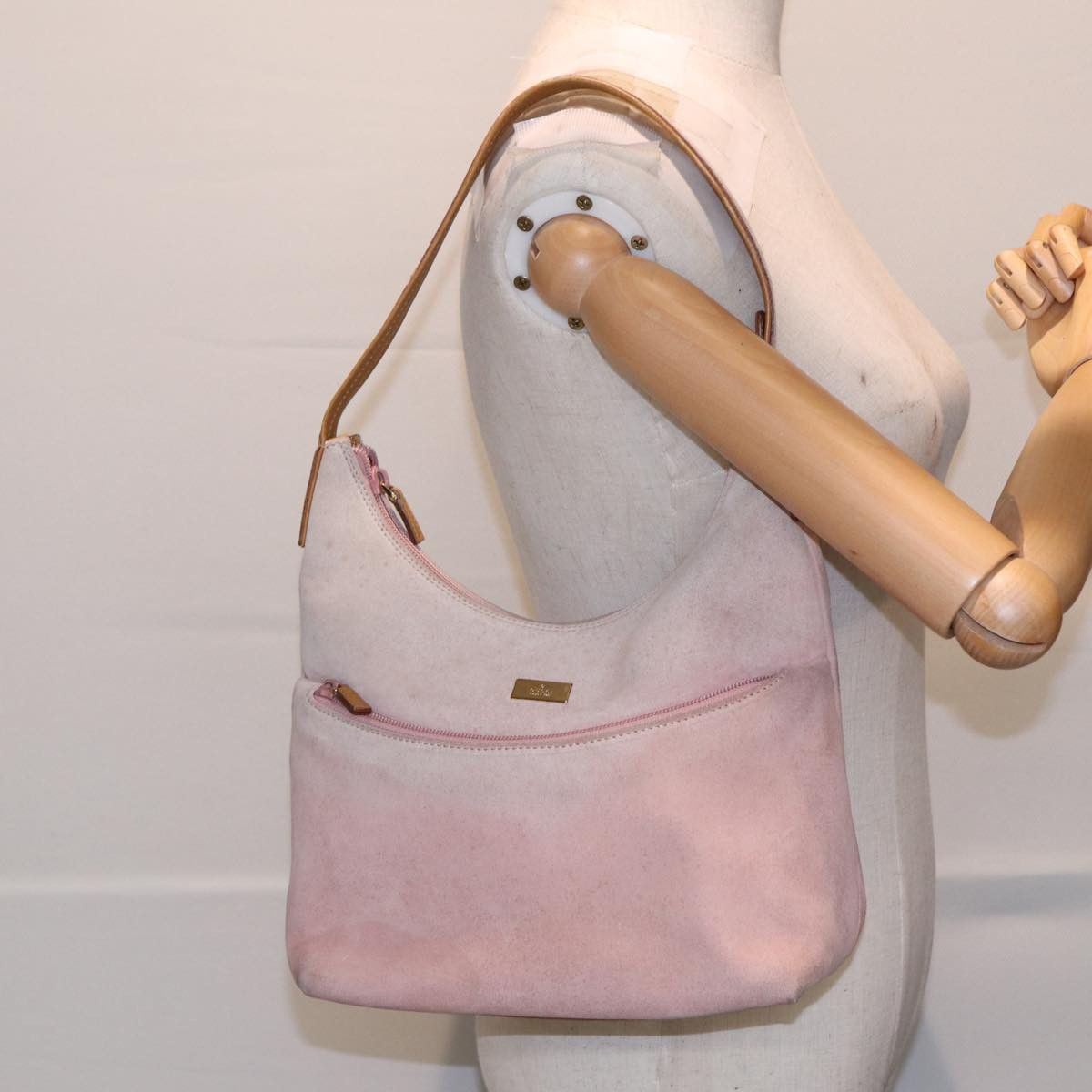 Gucci Pink Suede Handbag (Pre-Owned) Size ONE SIZE - 8 Thumbnail