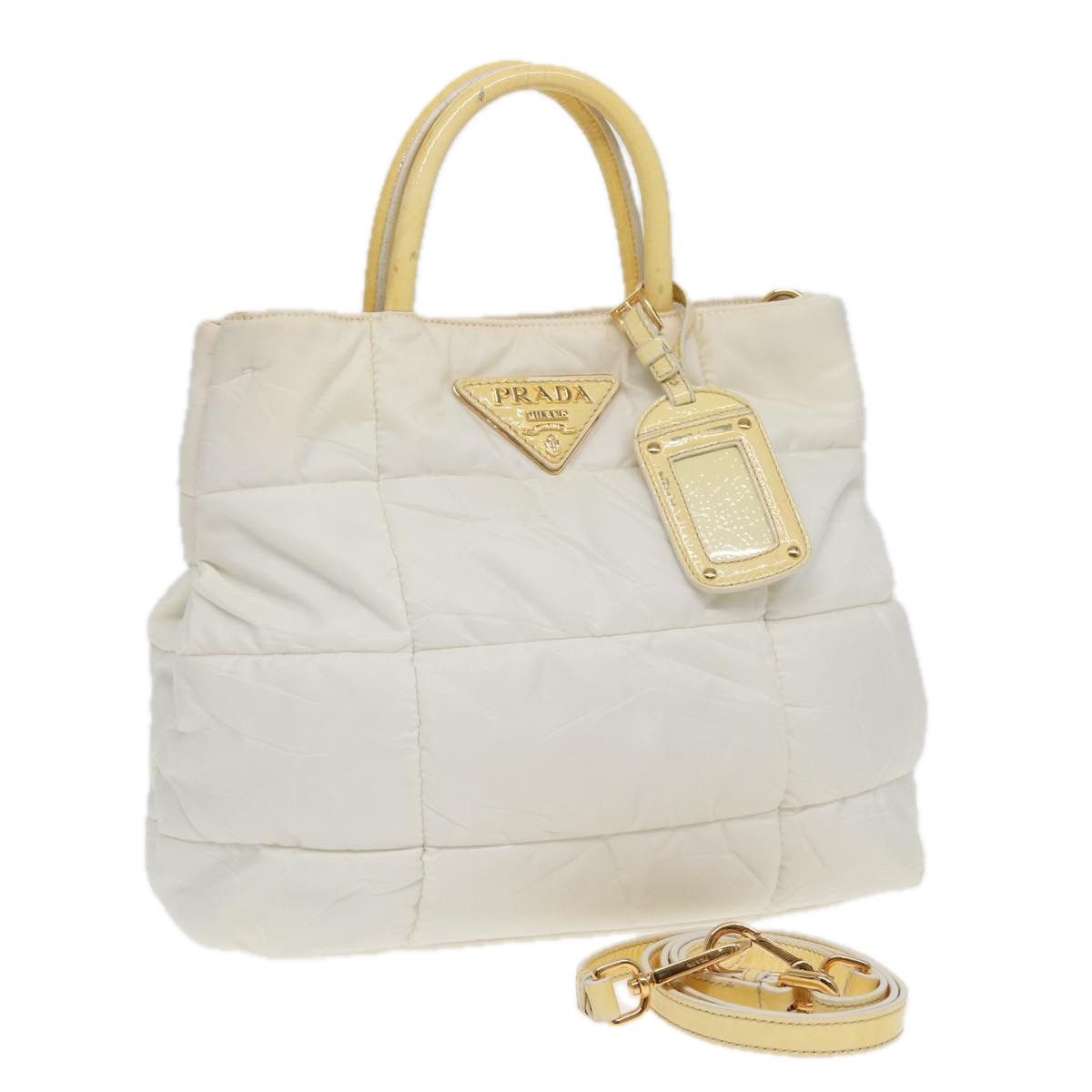 Prada White Synthetic Handbag (Pre-Owned) Size ONE SIZE - 19 Thumbnail
