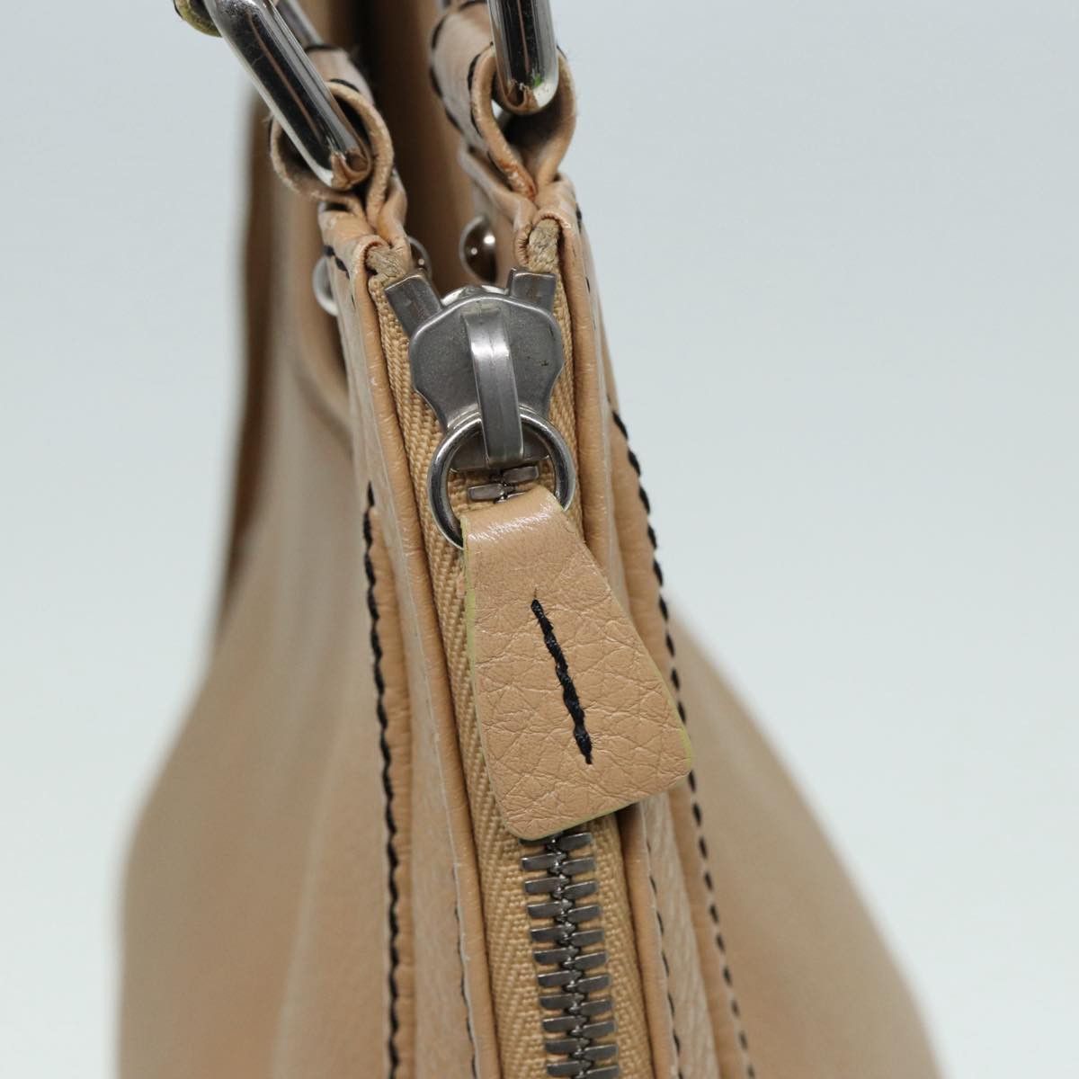 Chanel Hobo Beige Leather Handbag (Pre-Owned) Size ONE SIZE - 6 Thumbnail